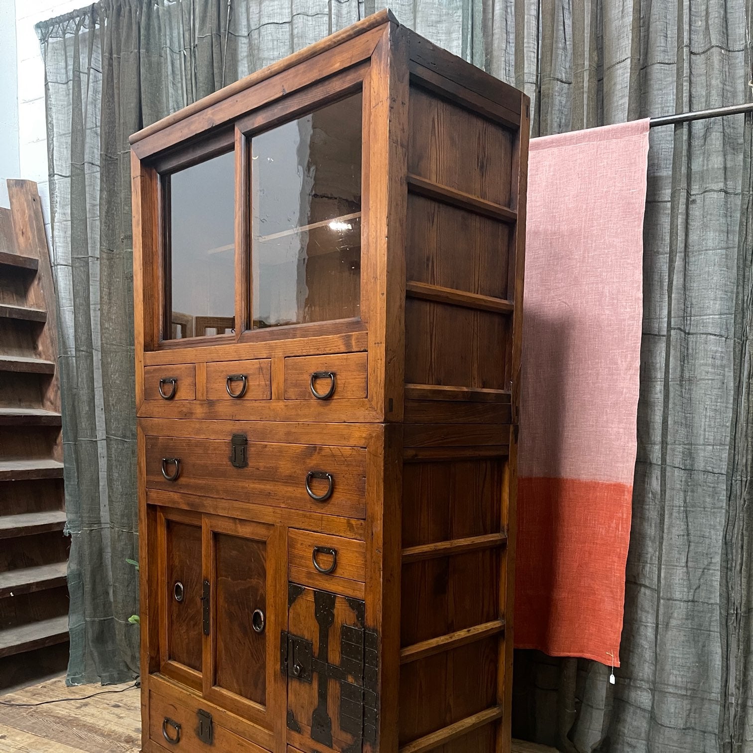 Japanese Shop Cabinet - Cedar & Cypress | Meiji, Late 1800's
