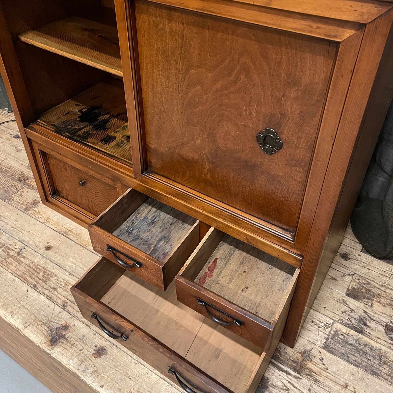 Antique Japanese Storage Cabinet - Cypress & Cedar | Meiji, c.1900