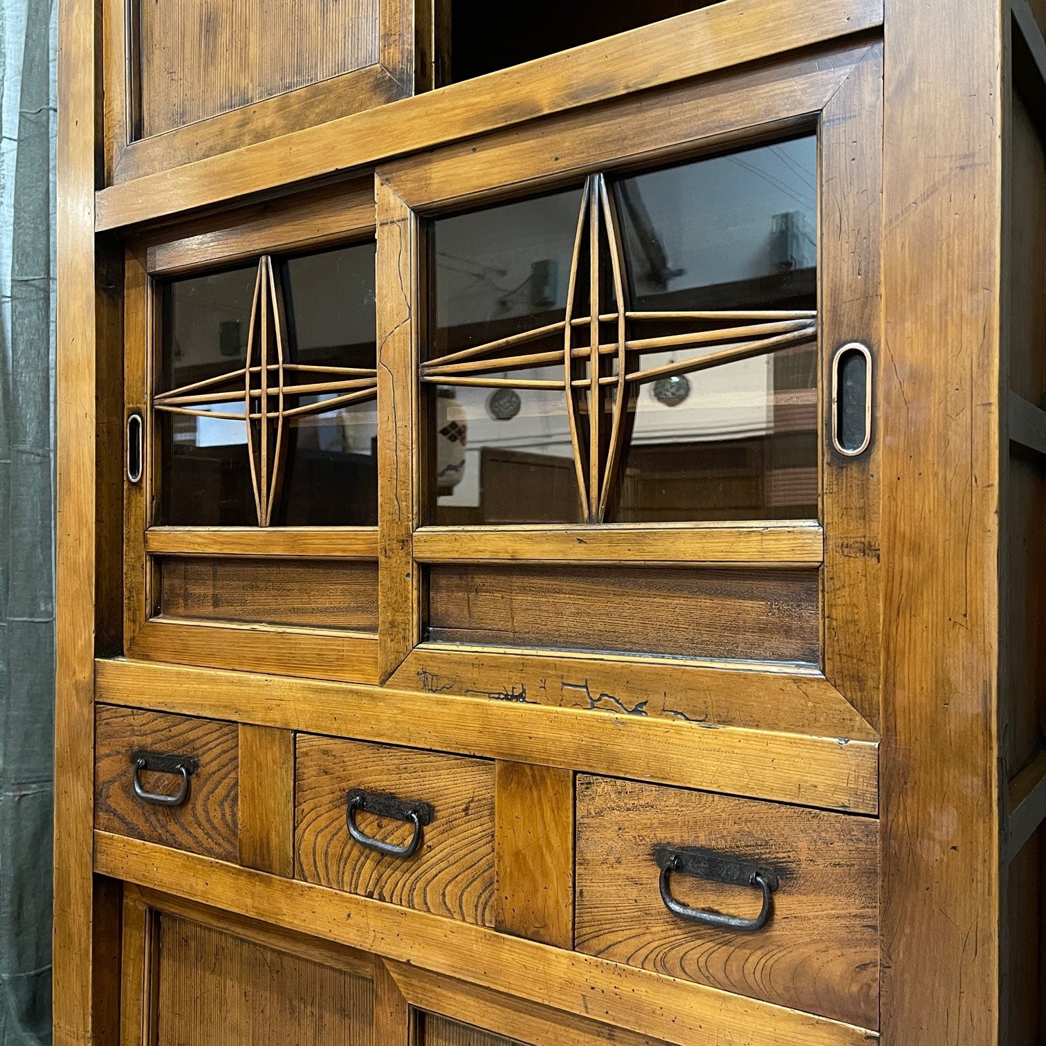 Japanese Mizuya, Kitchen Cabinet - Cedar, Cypress, Elm | c.1890