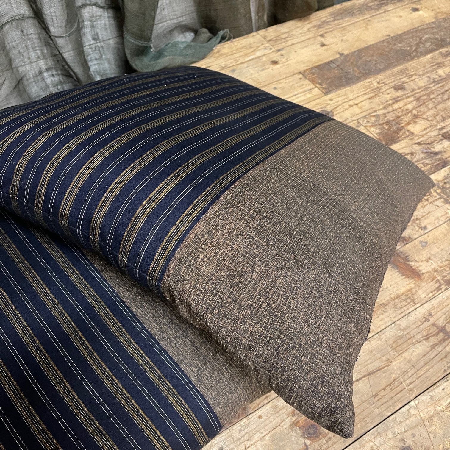 Japanese Floor Cushions Covered with Vintage Fabric