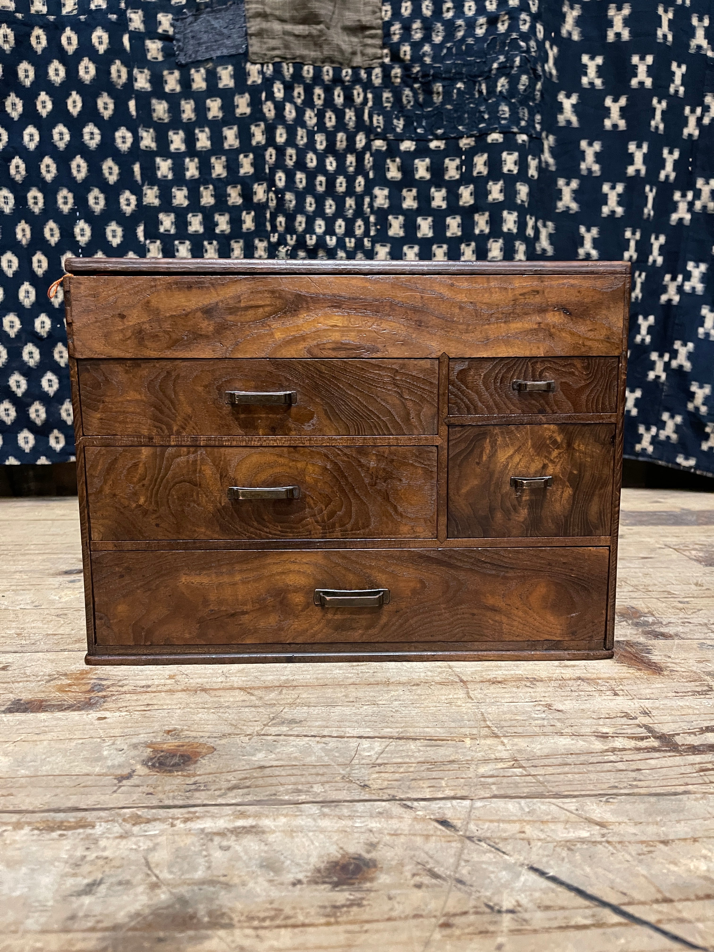 Vintage Japanese Sewing Box, Hari Bako - Elm | Midcentury