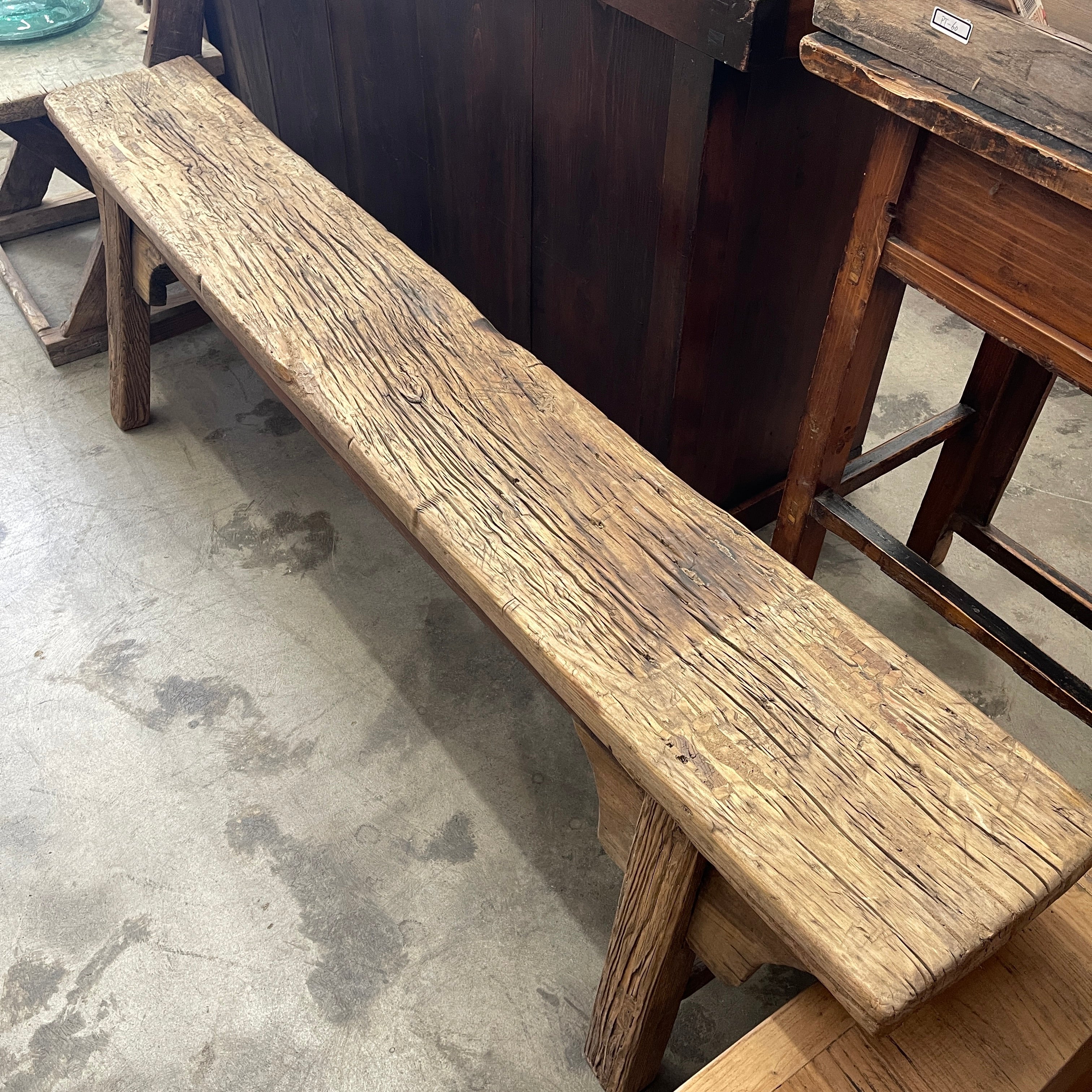 Antique Chinese Bench - Elm