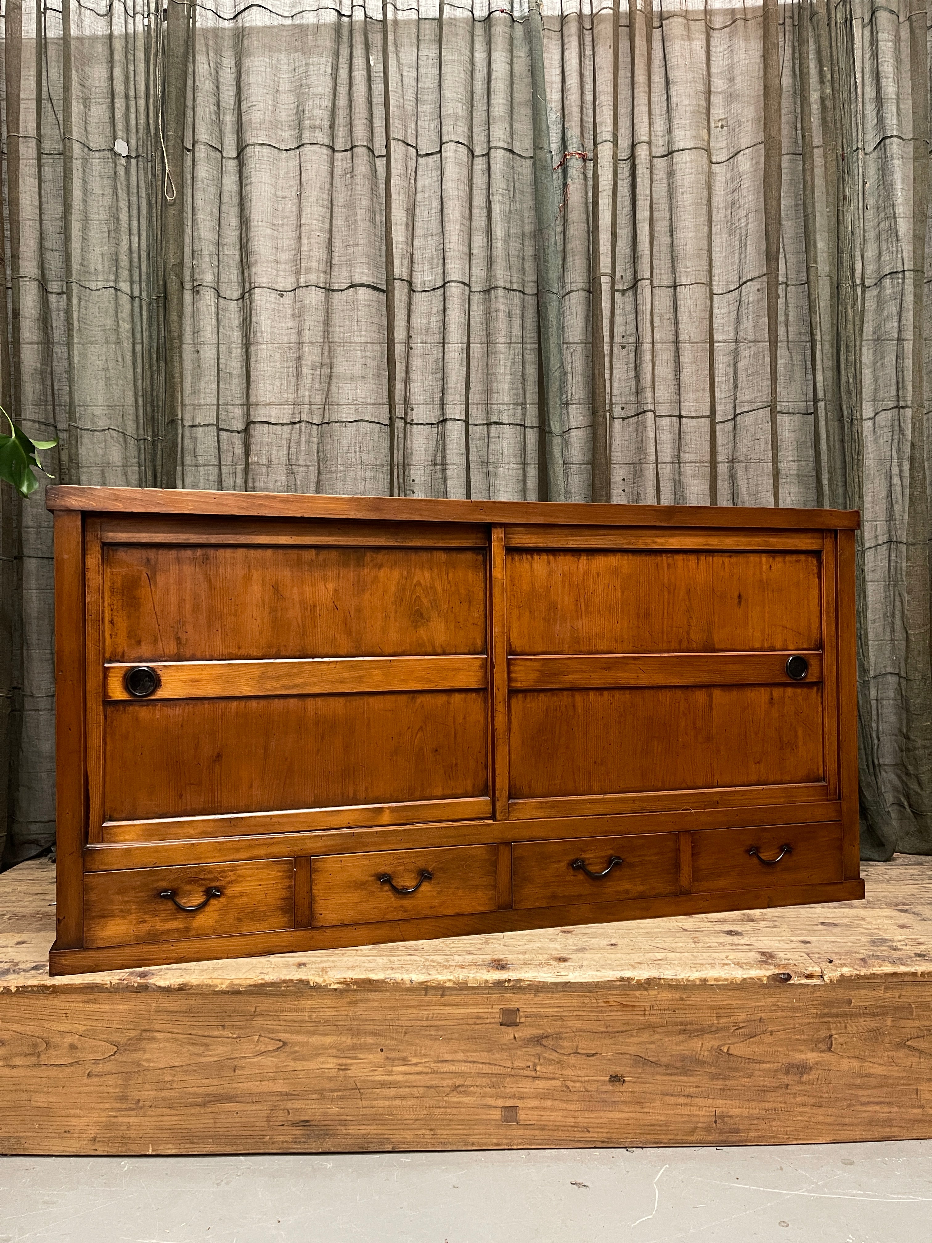 Antique Japanese Sideboard From Gifu- Cypress | Meiji