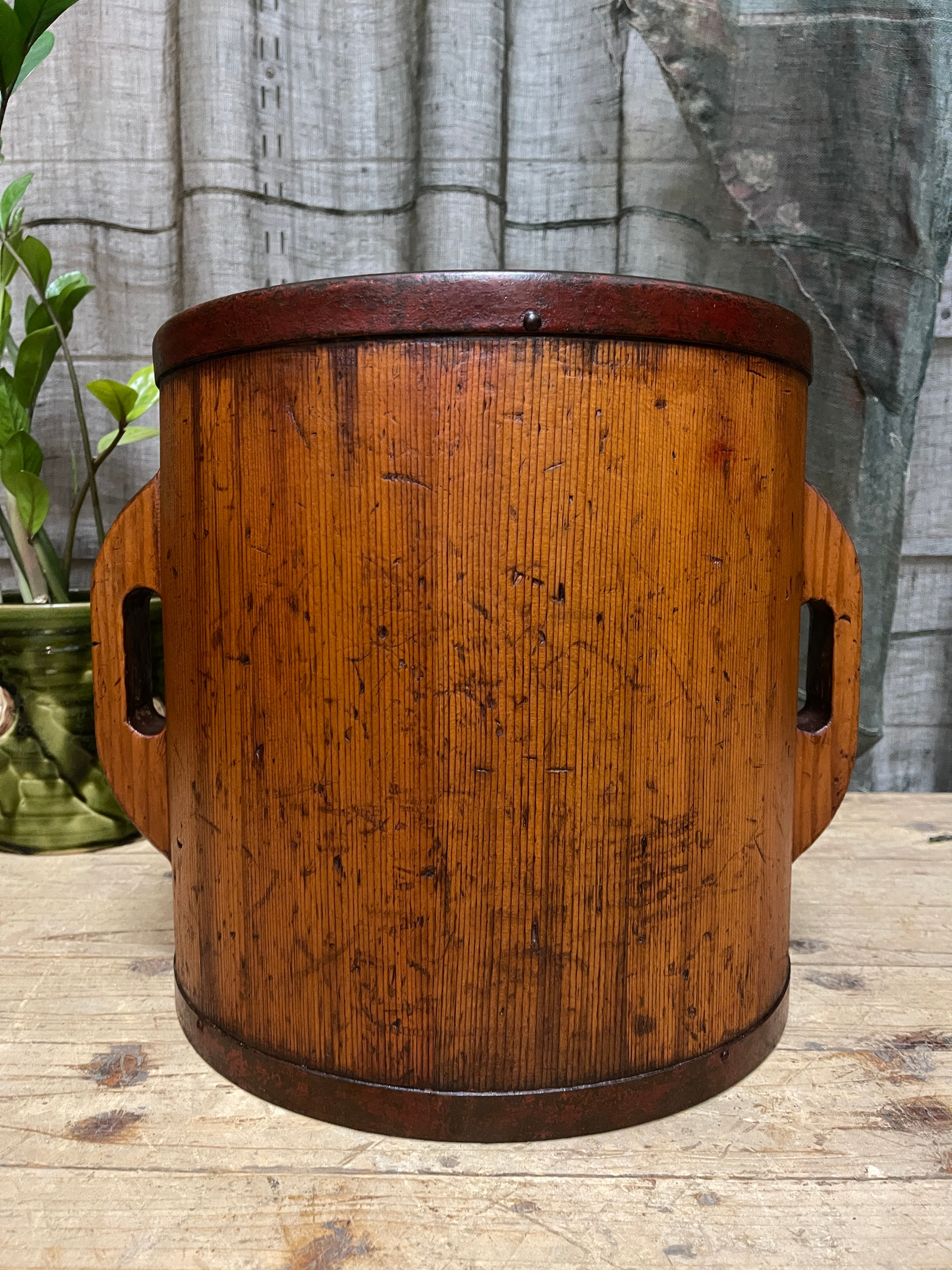 Tomasu, Antique Japanese Rice Measure Bucket