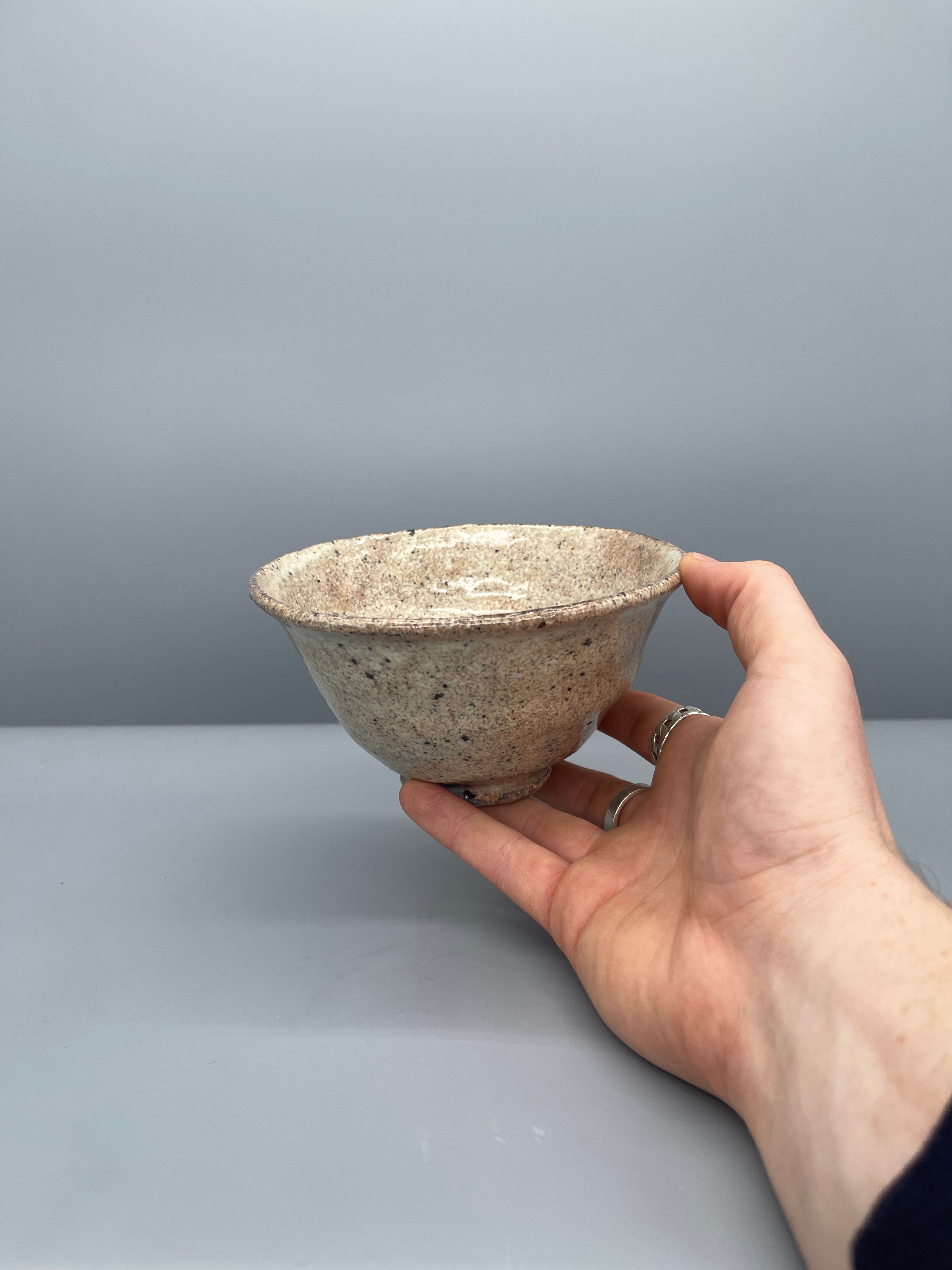 Vintage Japanese Chawan, Tea Bowl - Cream Glaze