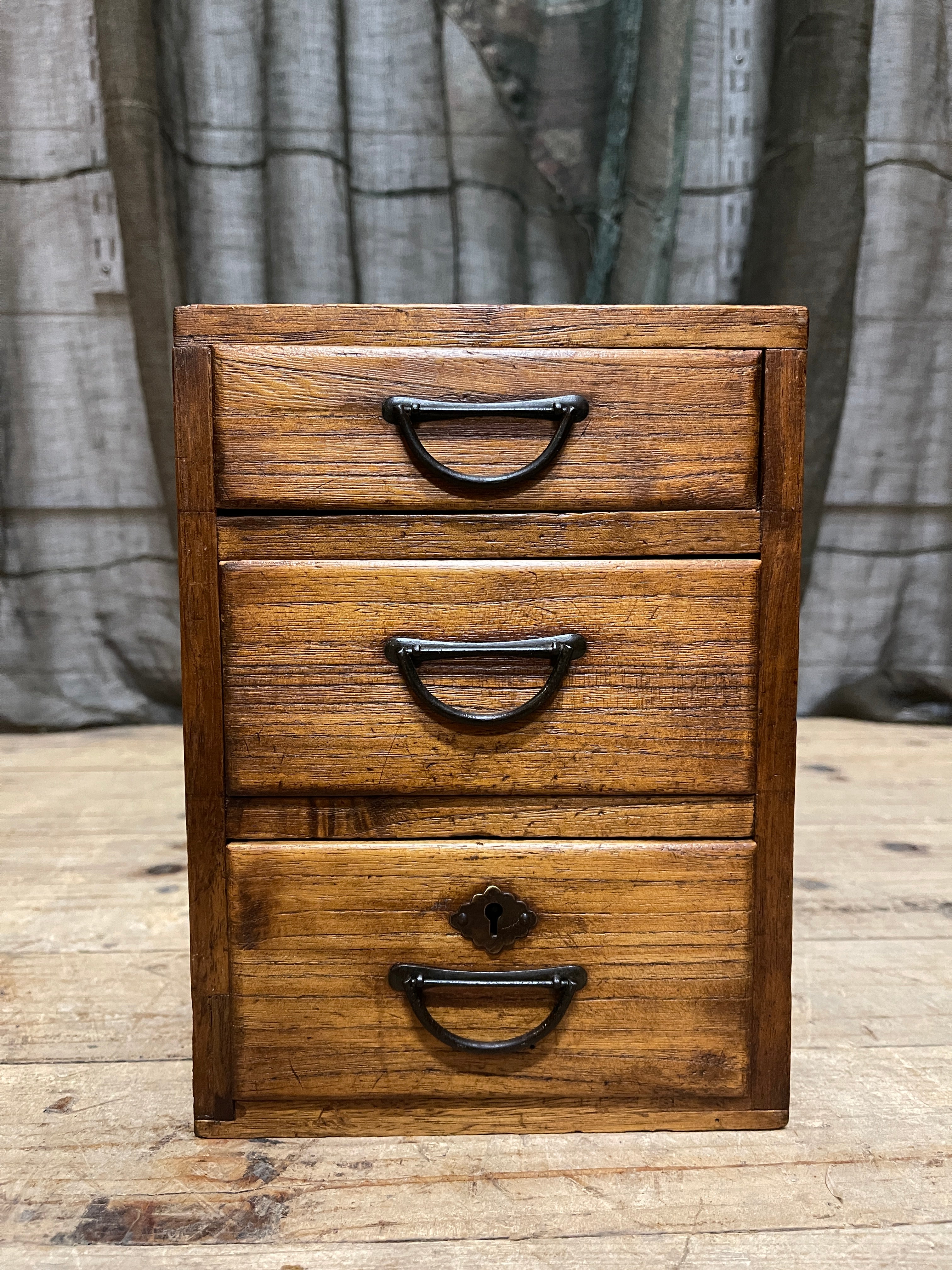 Japanese 3 Drawer Document Box - Paulownia | 1930's