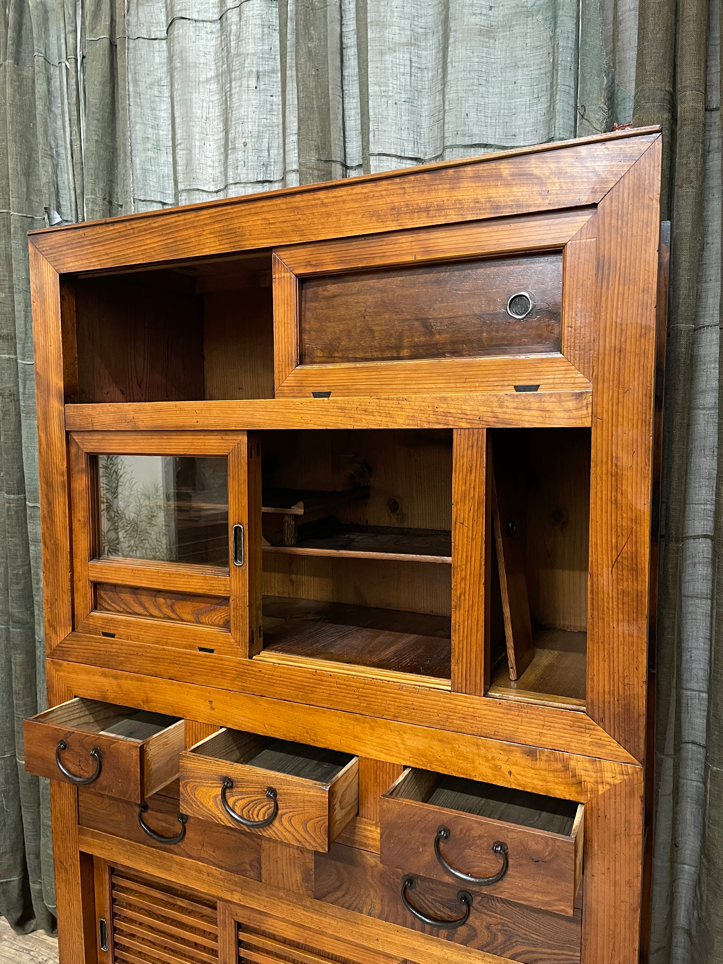 Japanese Mizuya, Kitchen Cabinet - Cedar & Cypress & Elm | Meiji