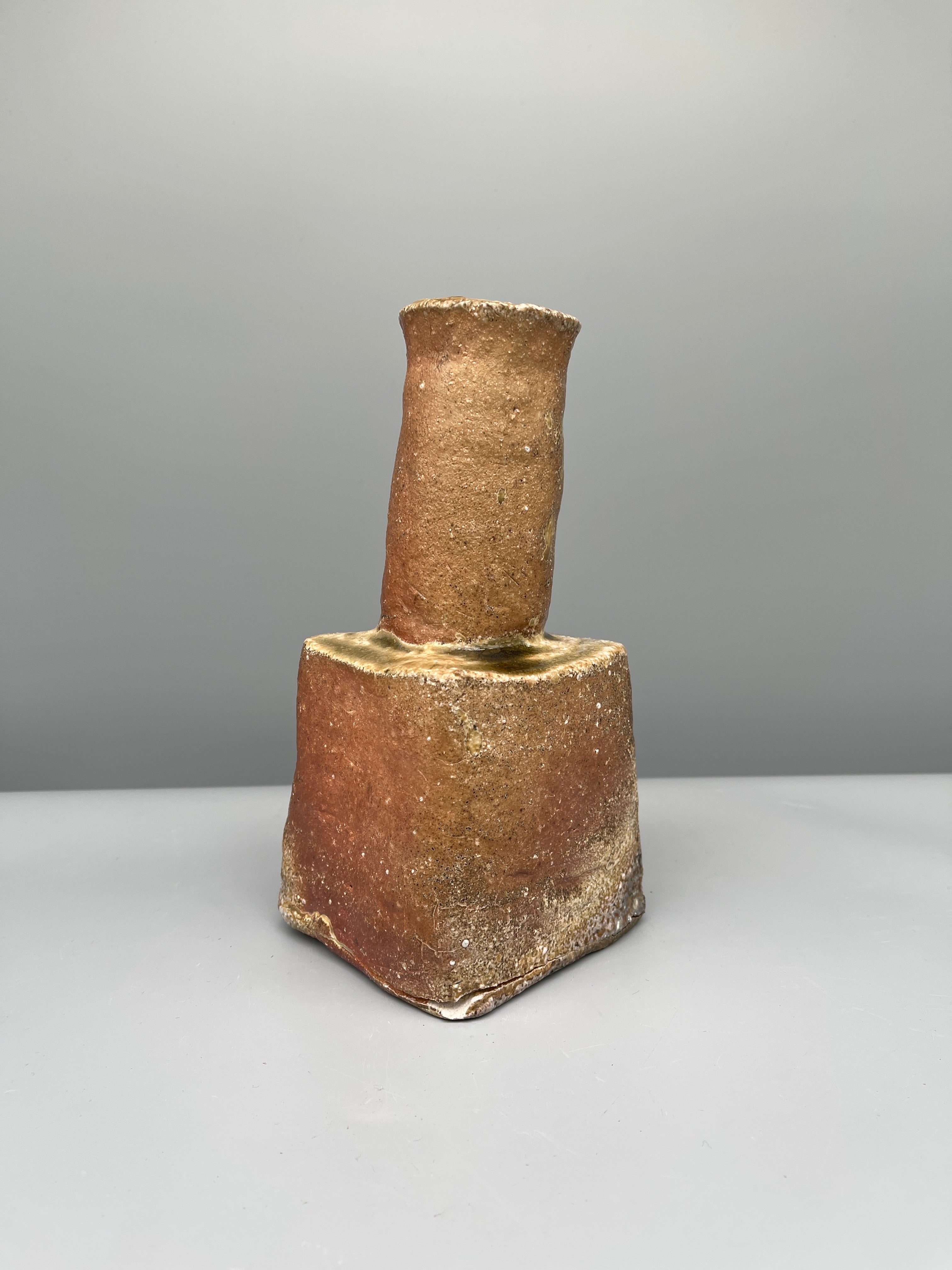 Vintage Japanese Ikebana Vase - Shigaraki Ware