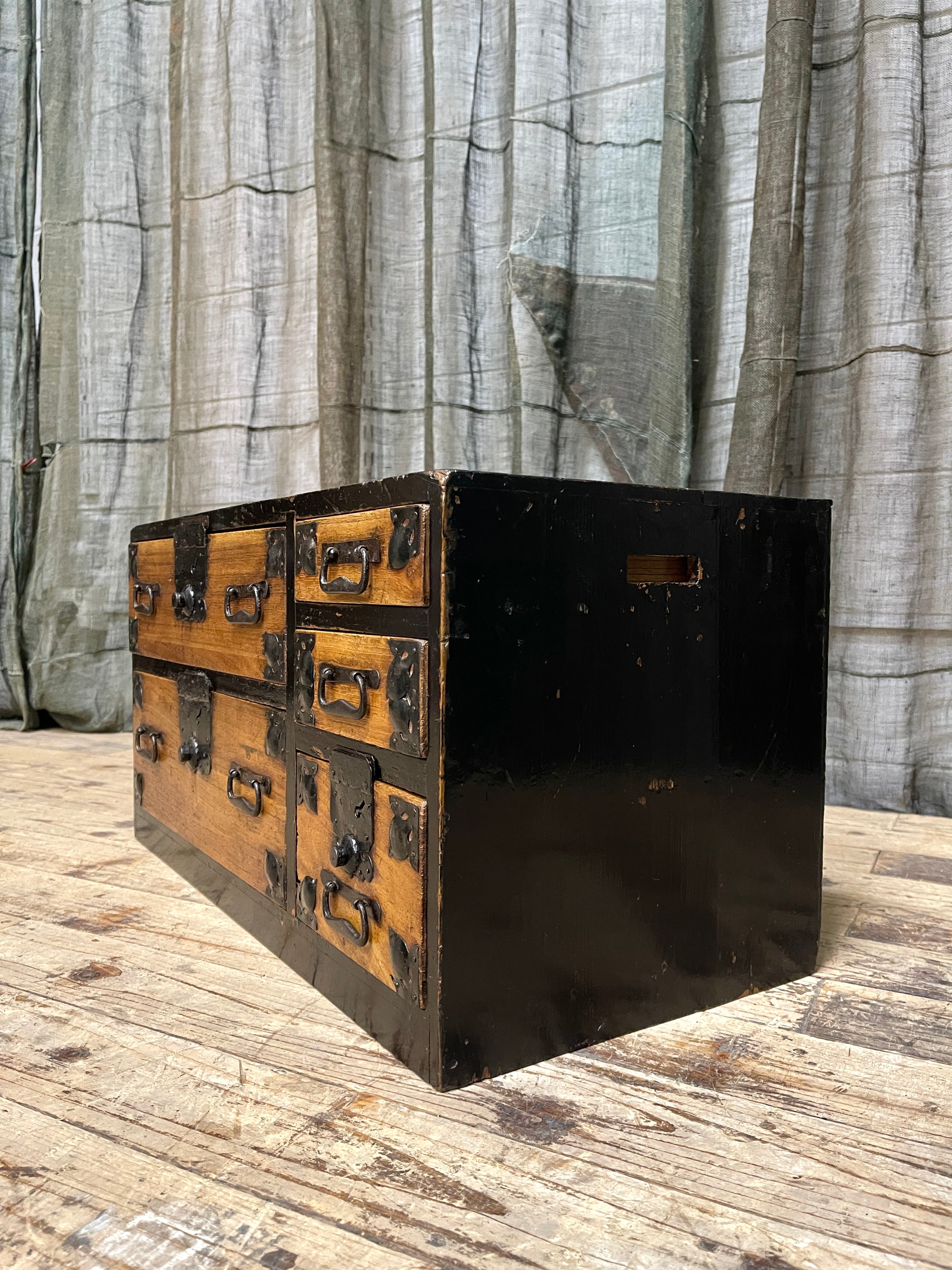 Japanese Small Document Chest - Cedar & Paulownia | Meiji
