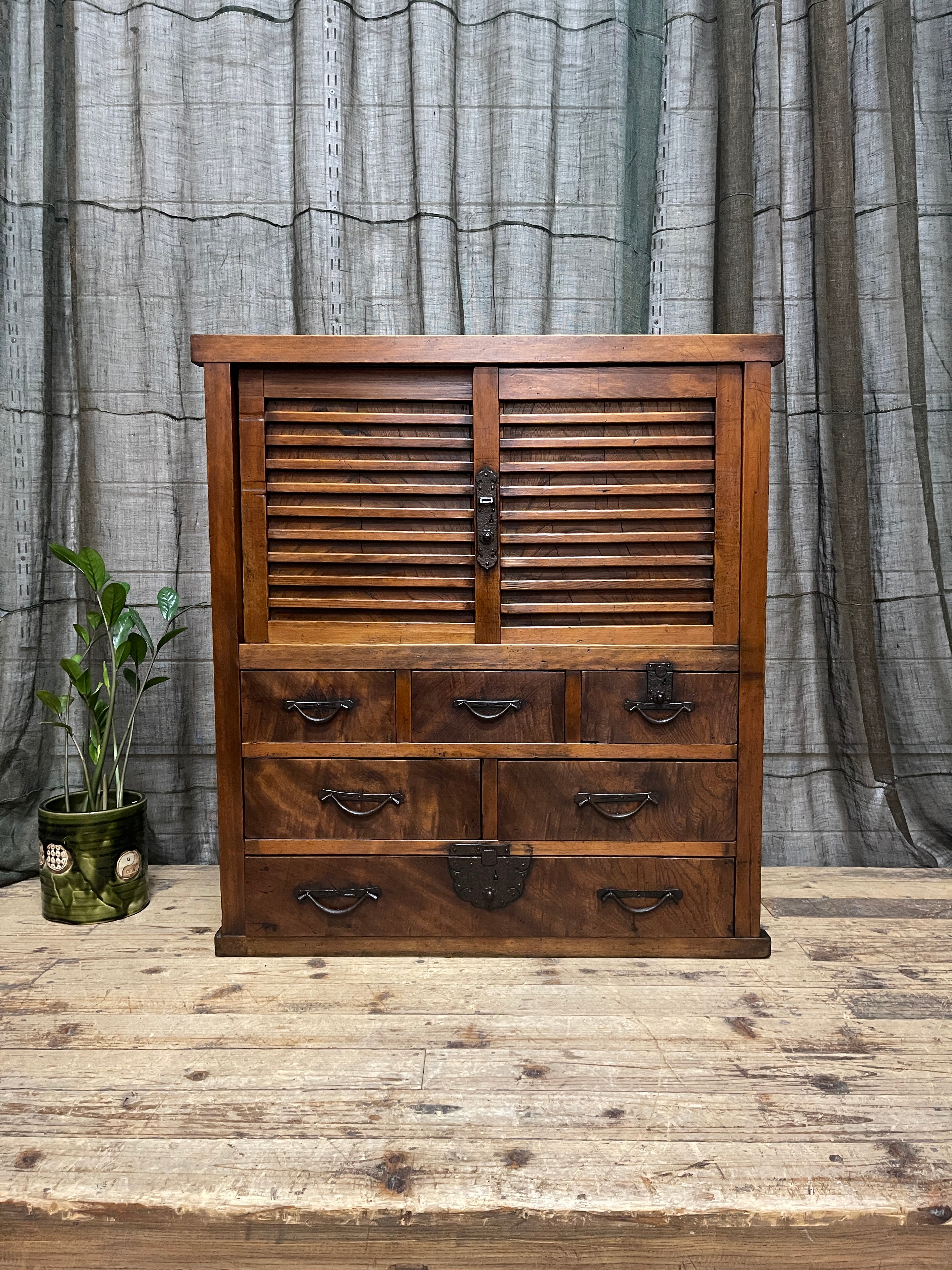 Japanese Storage Cabinet - Cypress, Elm & Cedar | Meiji