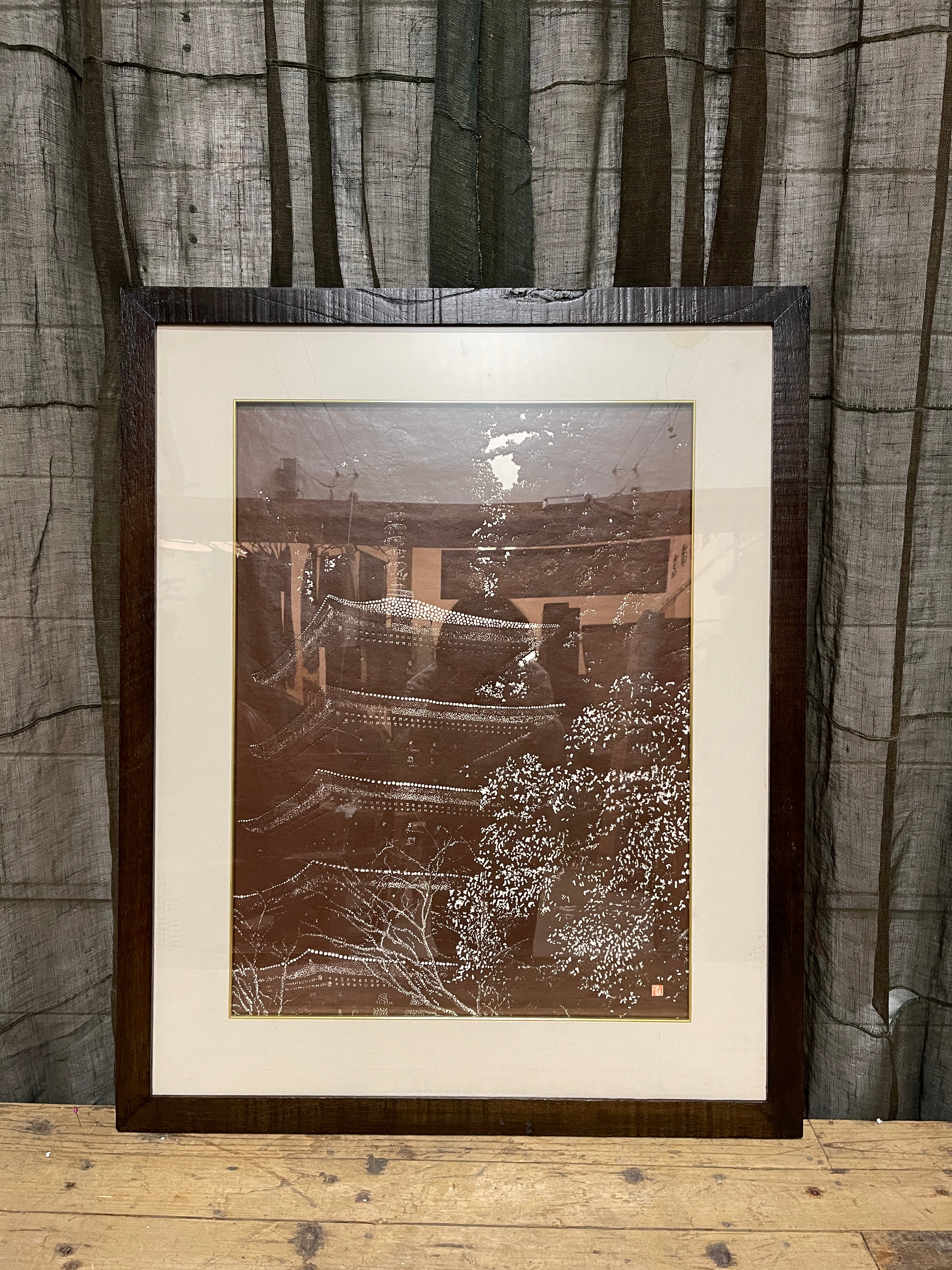 Japanese Traditional KIRIE, Papercutting - Framed