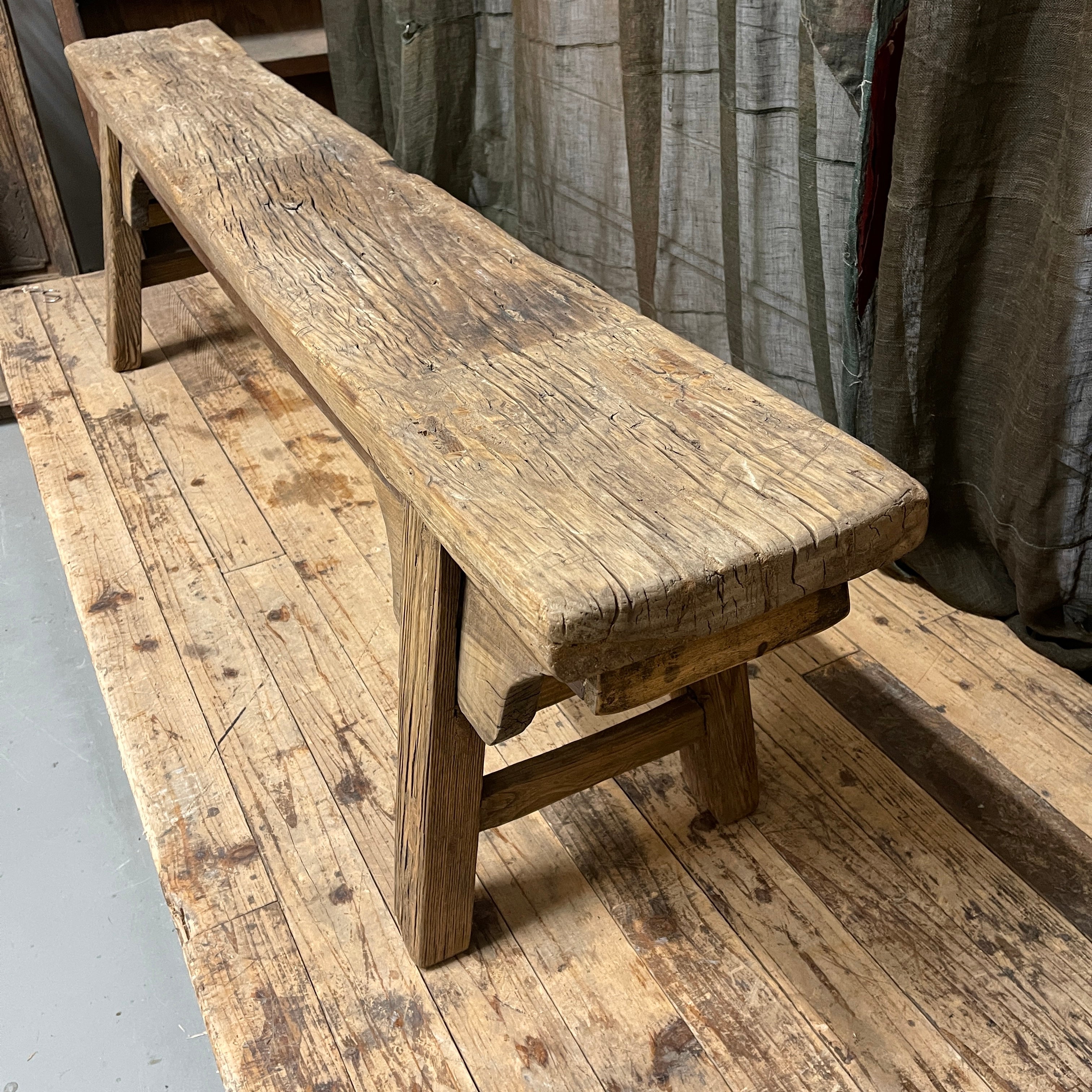 Antique Chinese Bench - Elm