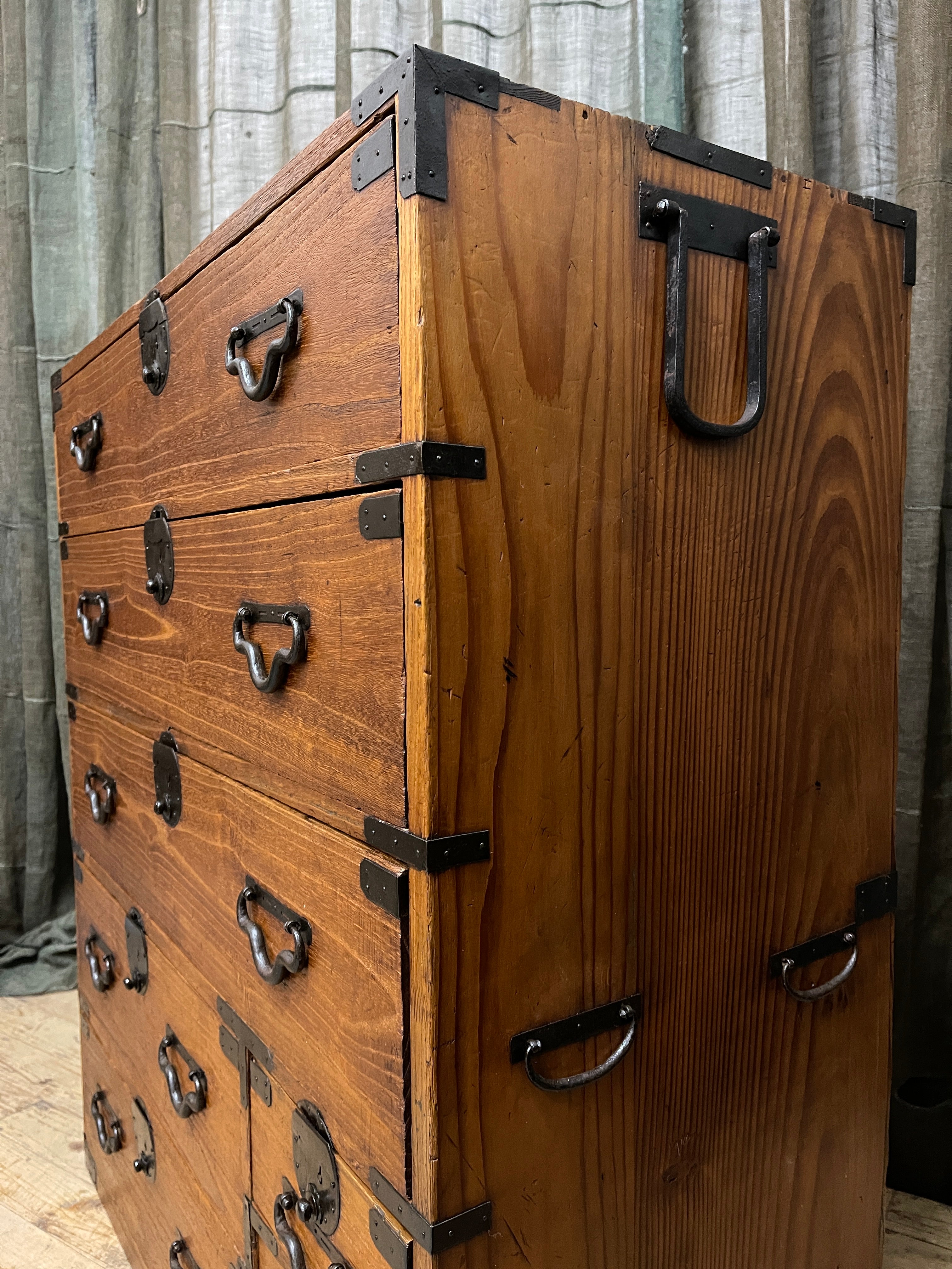 Japanese Kimono Chest of Drawers - Cypress, Paulownia | Meiji, c.1890