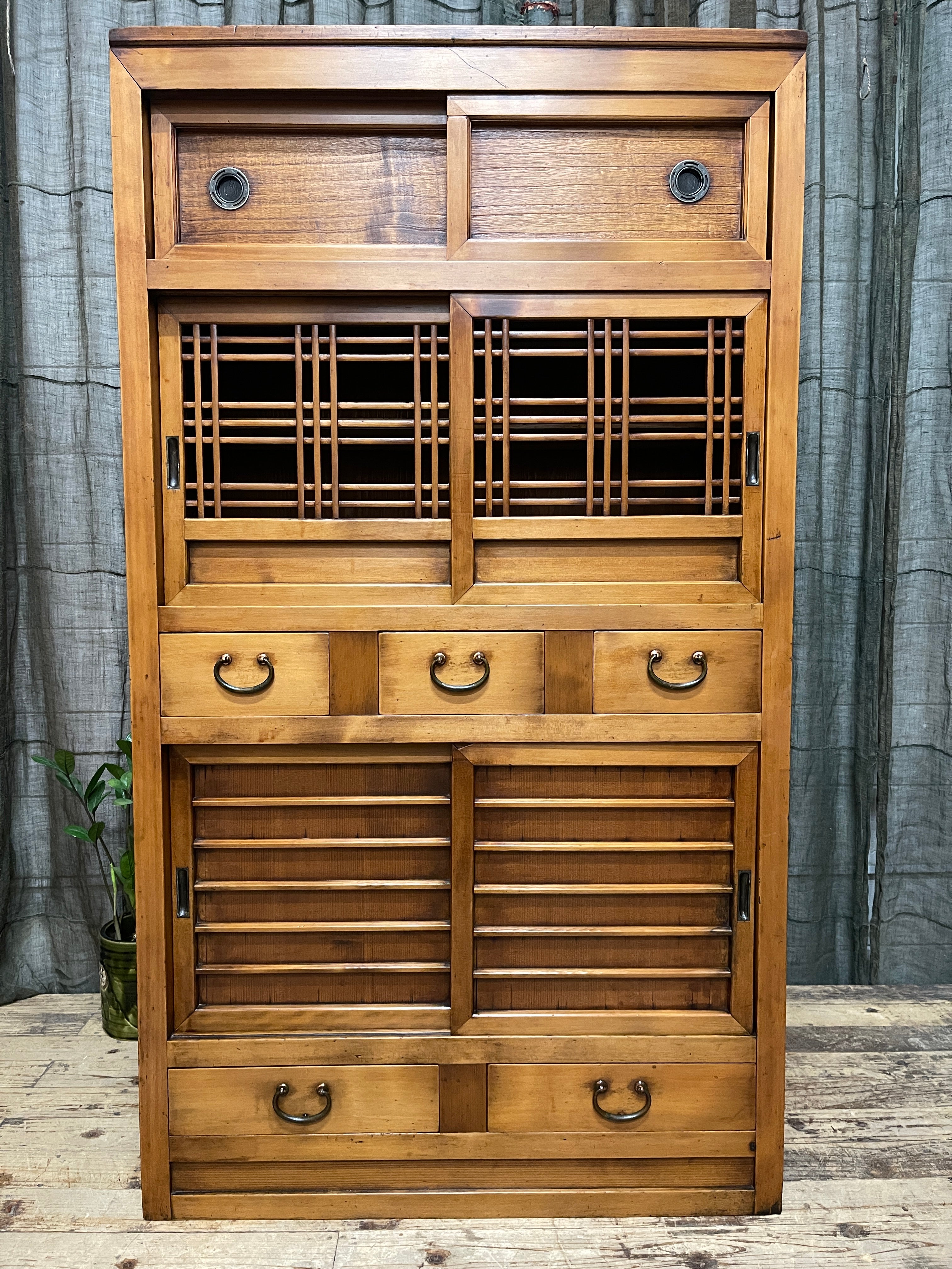 Japanese Mizuya, Kitchen Cabinet - Cedar & Cypress | Taisho, c.1915
