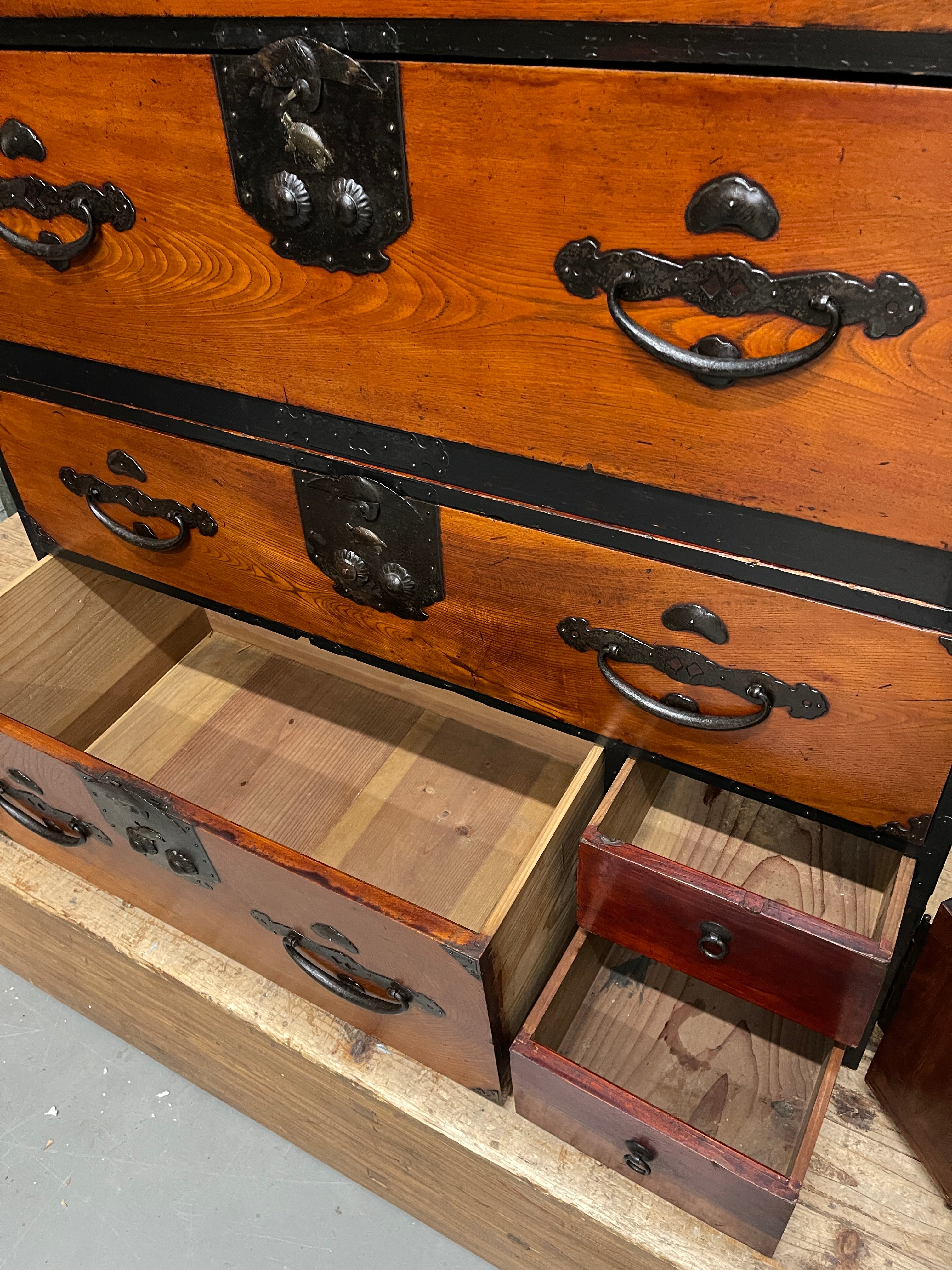 Nihon Matsu Isho Dansu, Japanese Kimono Storage Chest-on-Chest - Cypress & Elm | Meiji