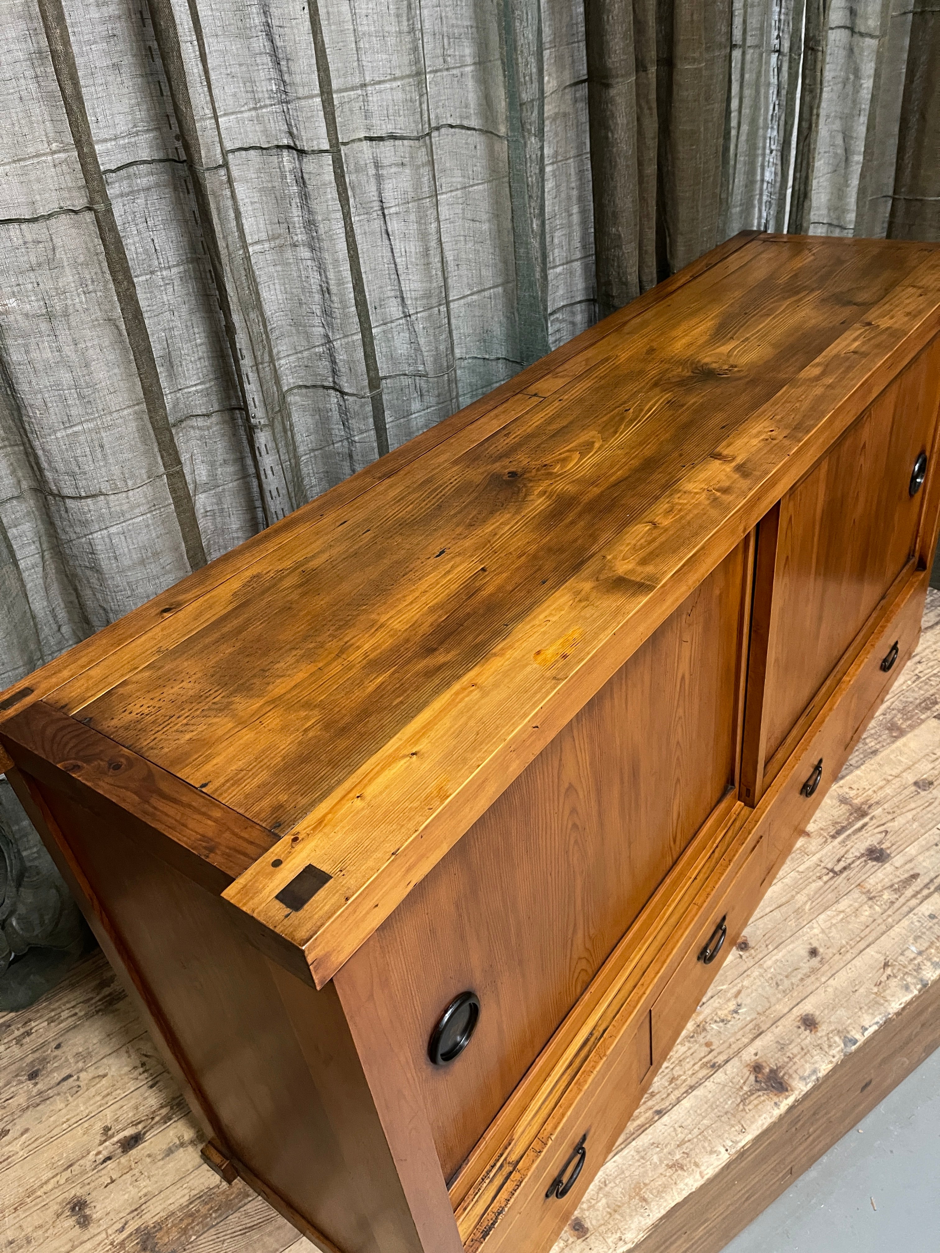 Antique Japanese Sideboard - Cedar & Cypress | Meiji