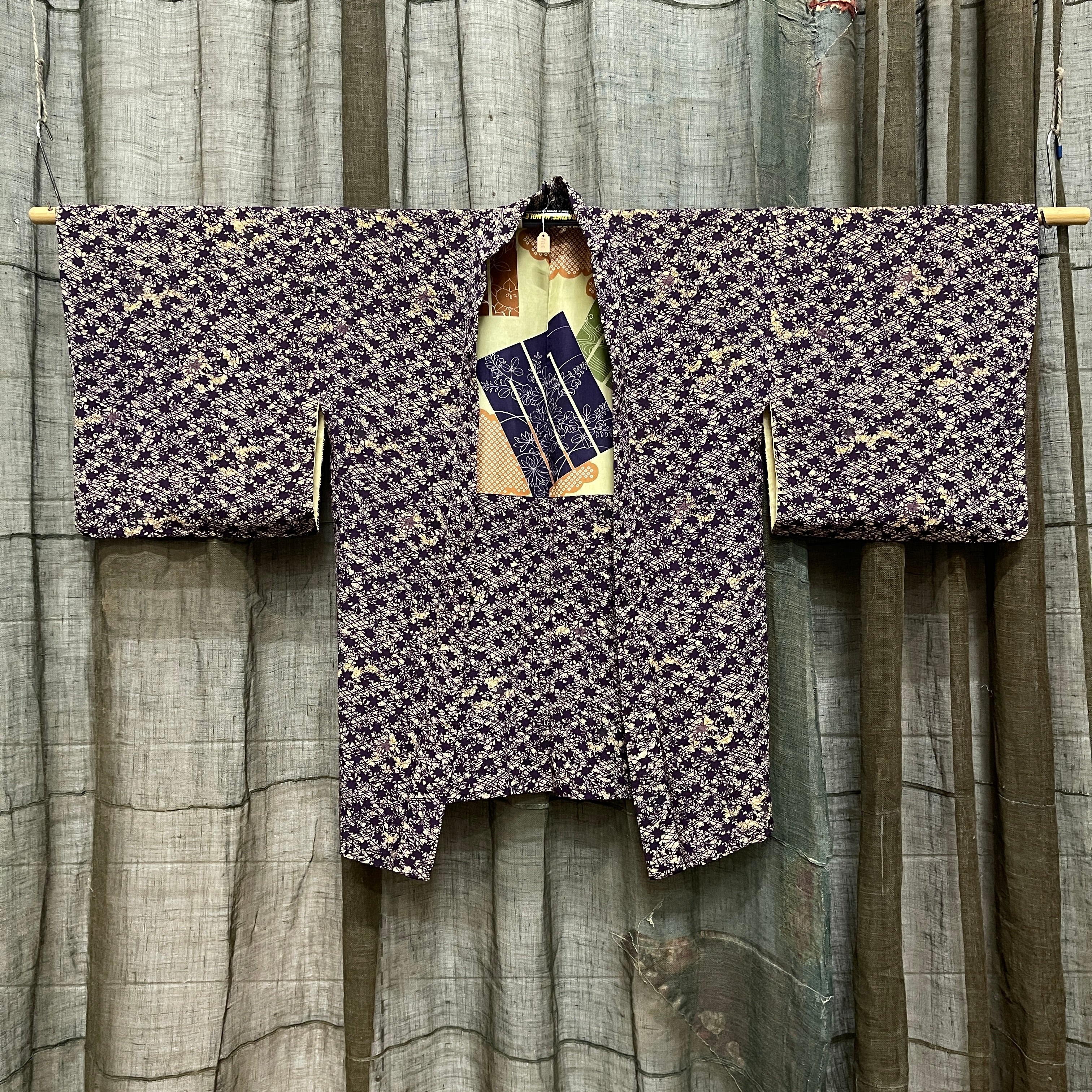 Japanese Haori-Kimono Jacket - Dark Purple