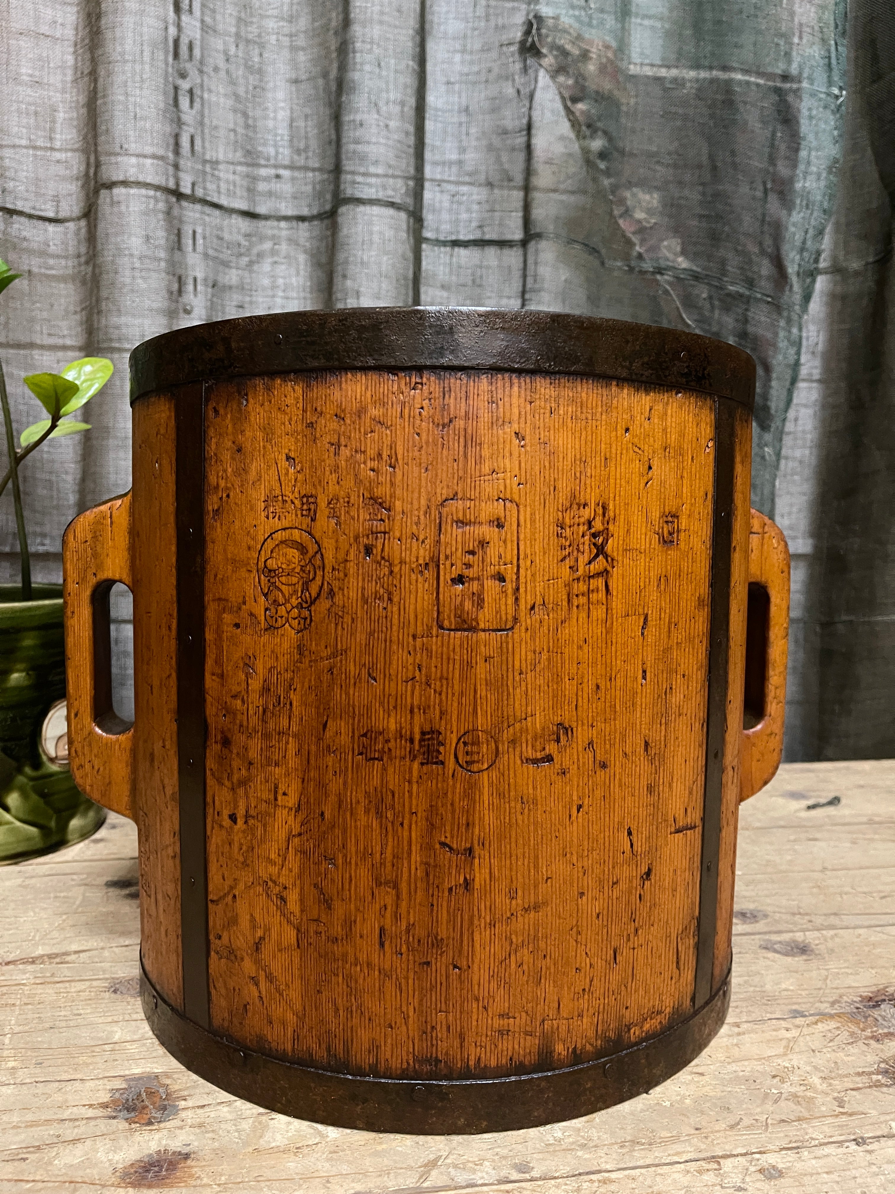 Tomasu, Antique Japanese Rice Measure Bucket