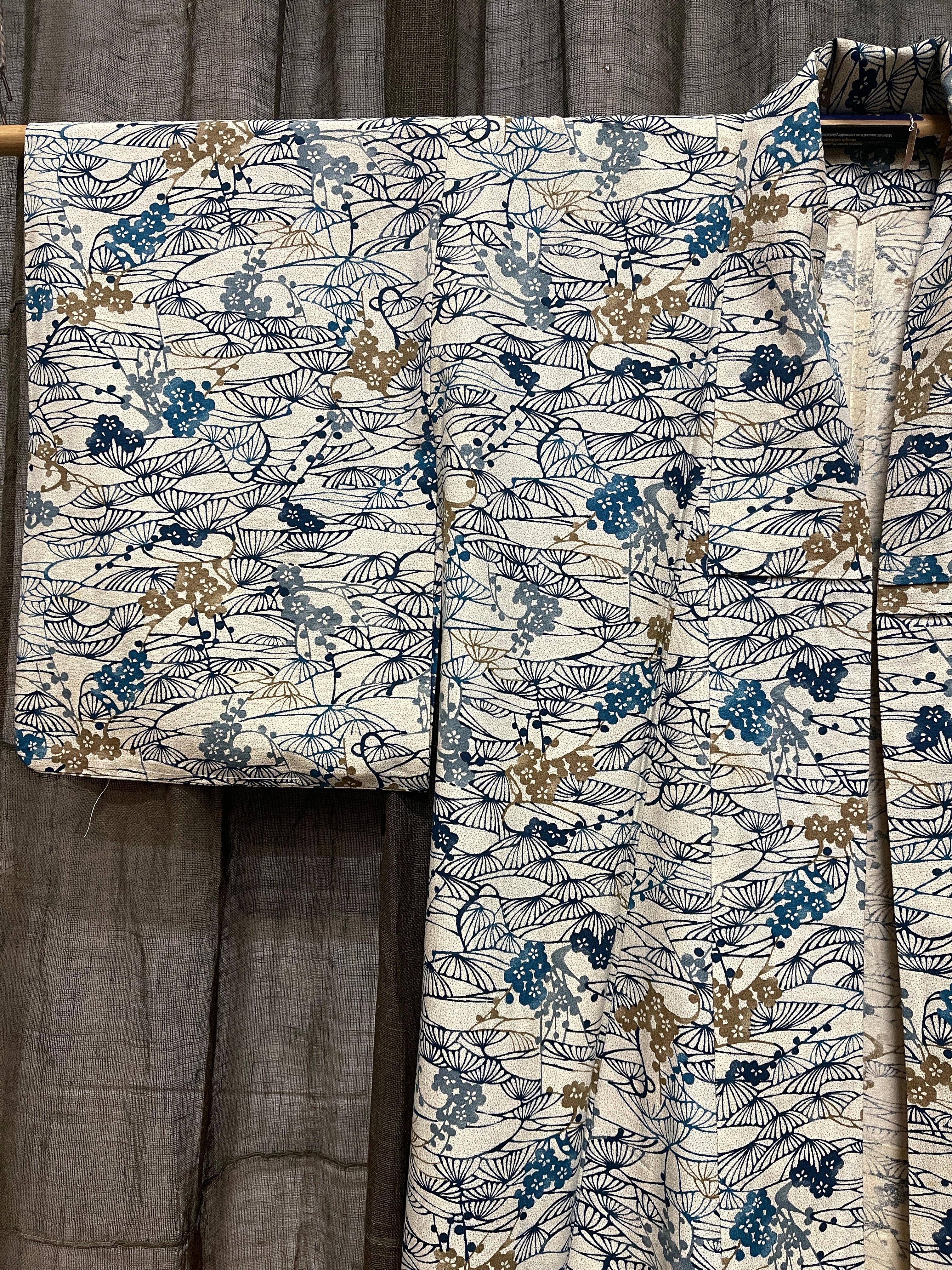 Vintage Japanese Summer Kimono, Unlined | C.1970