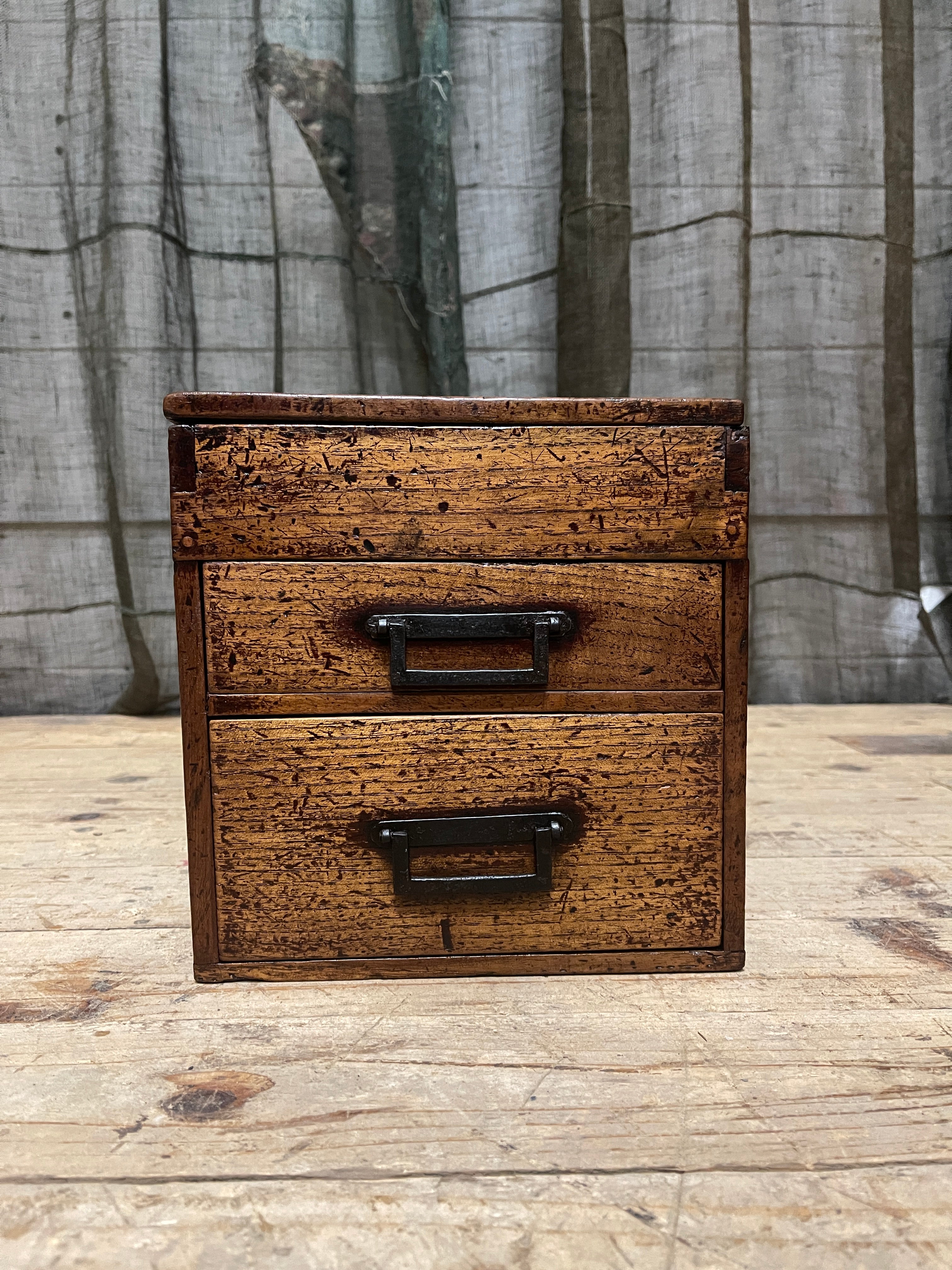 Suzuri Bako, Japanese Calligraphy Box - Elm | Meiji