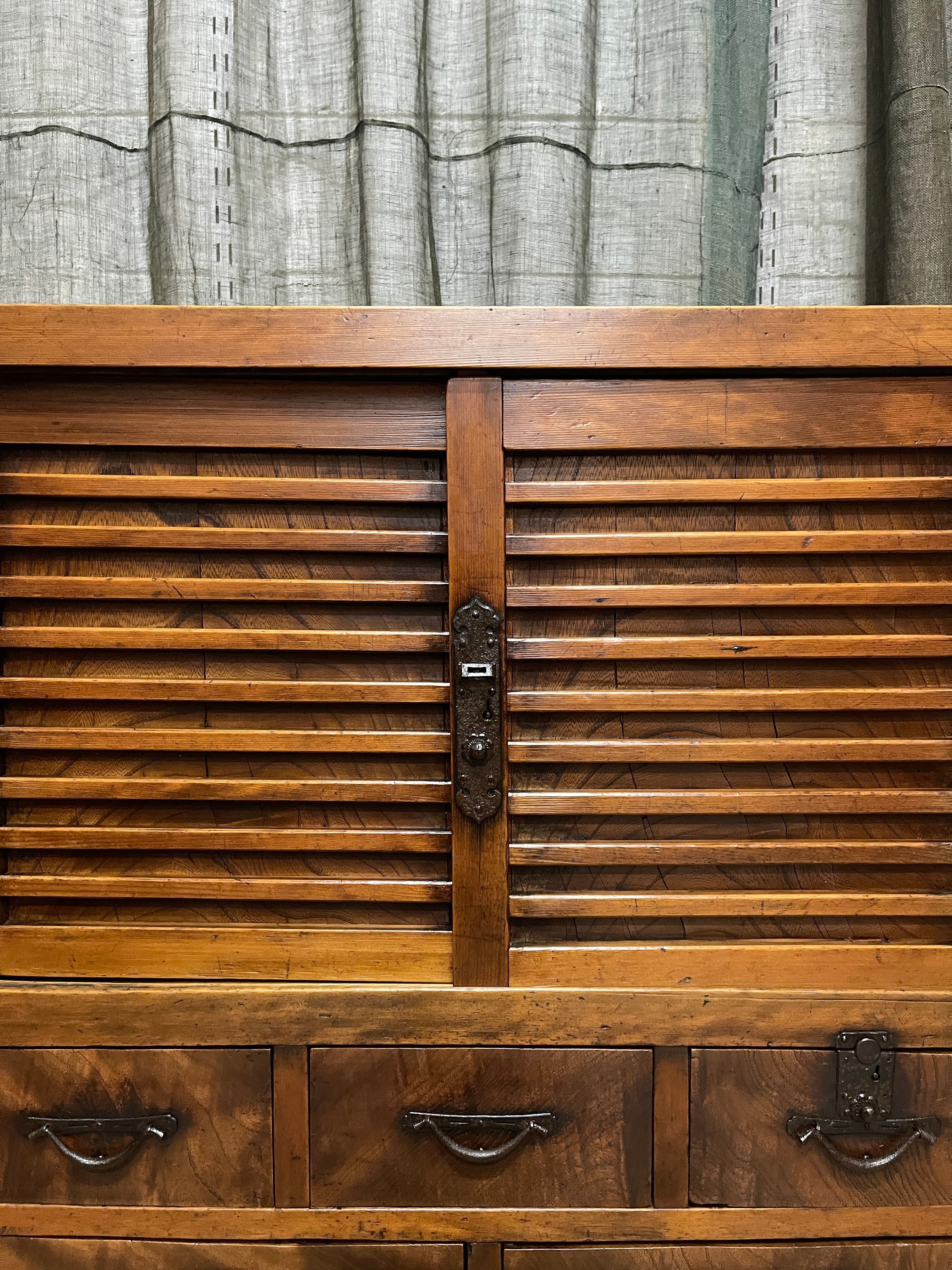 Japanese Storage Cabinet - Cypress, Elm & Cedar | Meiji