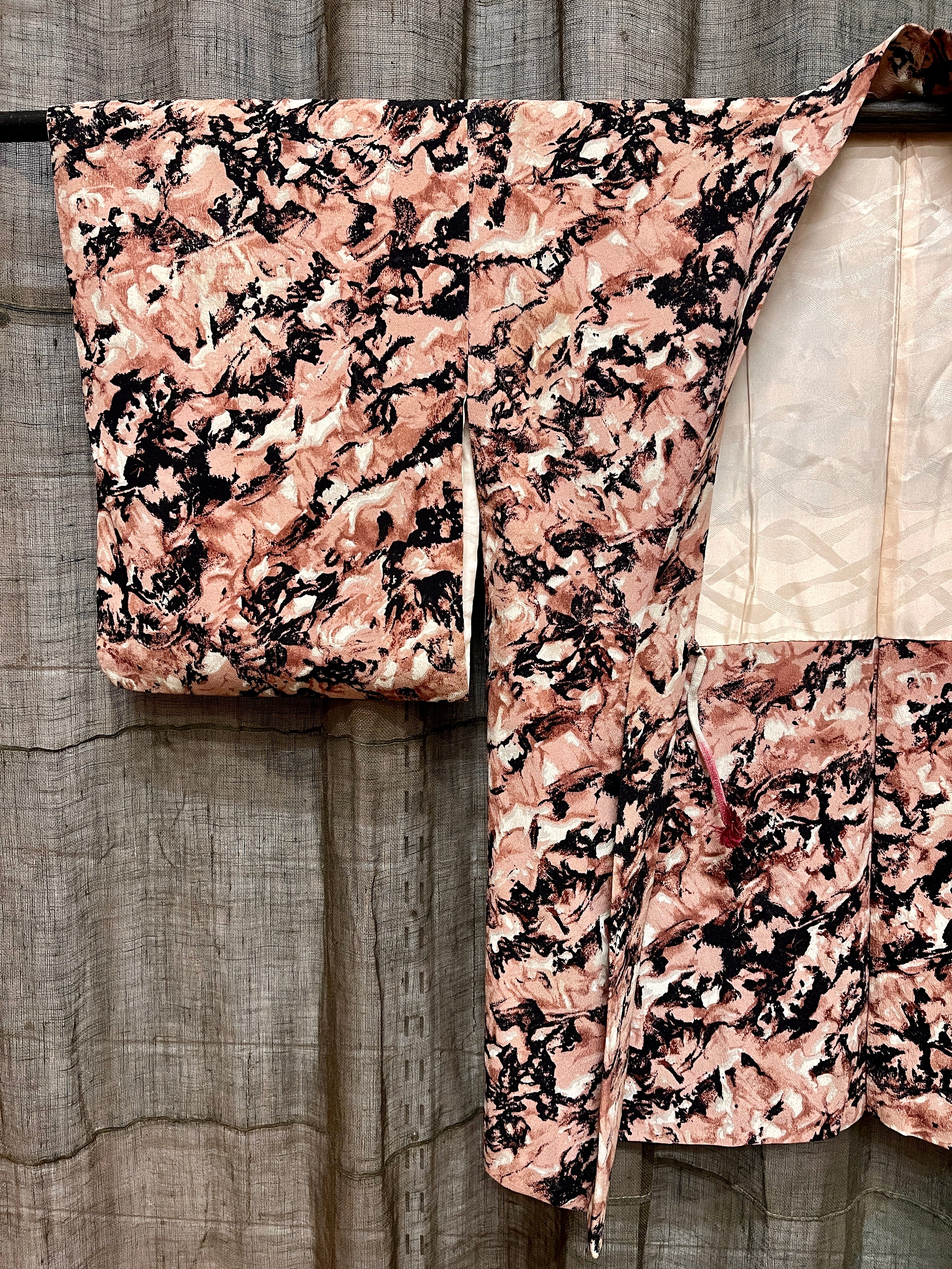 Japanese Haori-Kimono Jacket - Beige pink