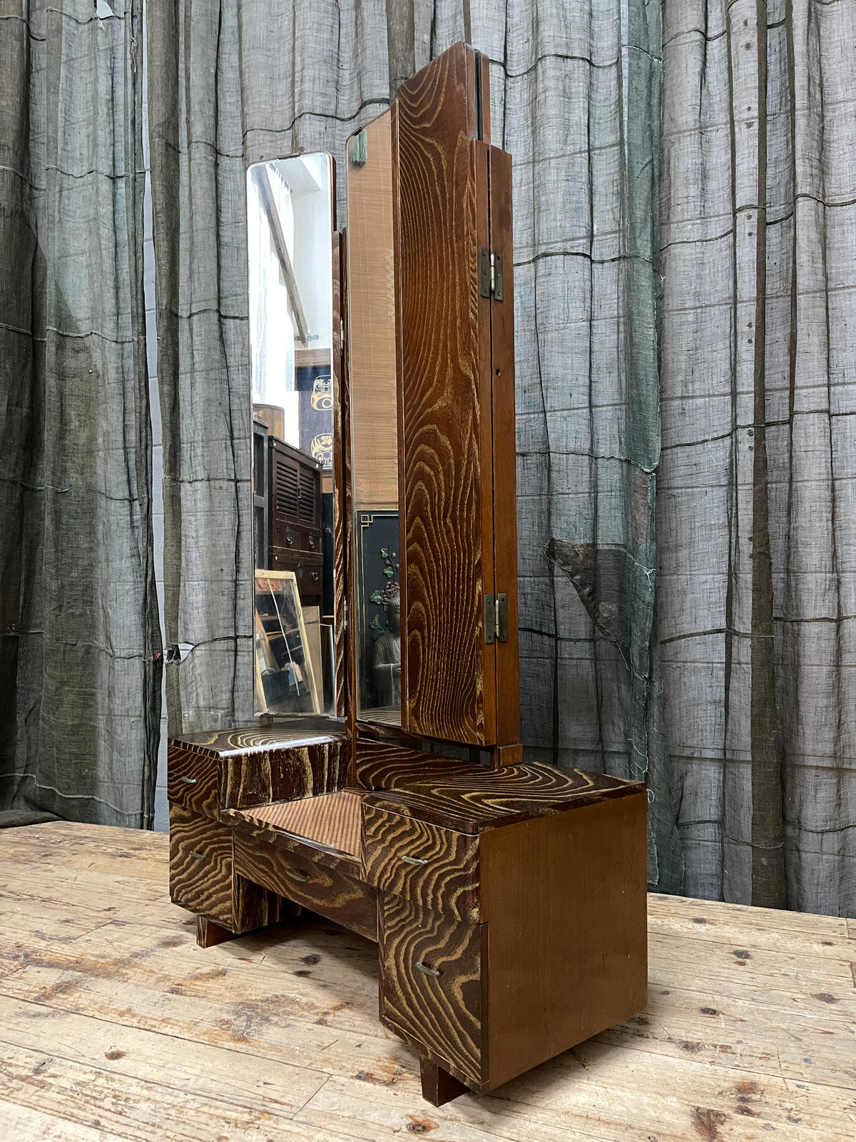 Japanese Mirror Chest Kyo Dai | Showa