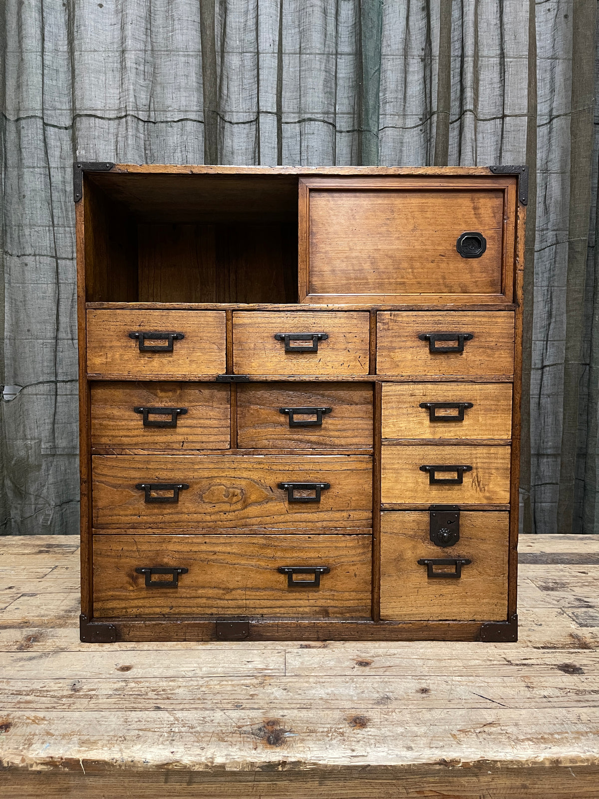 Antique Japanese Choba Dansu, Merchant's Chest - paulownia | Meiji