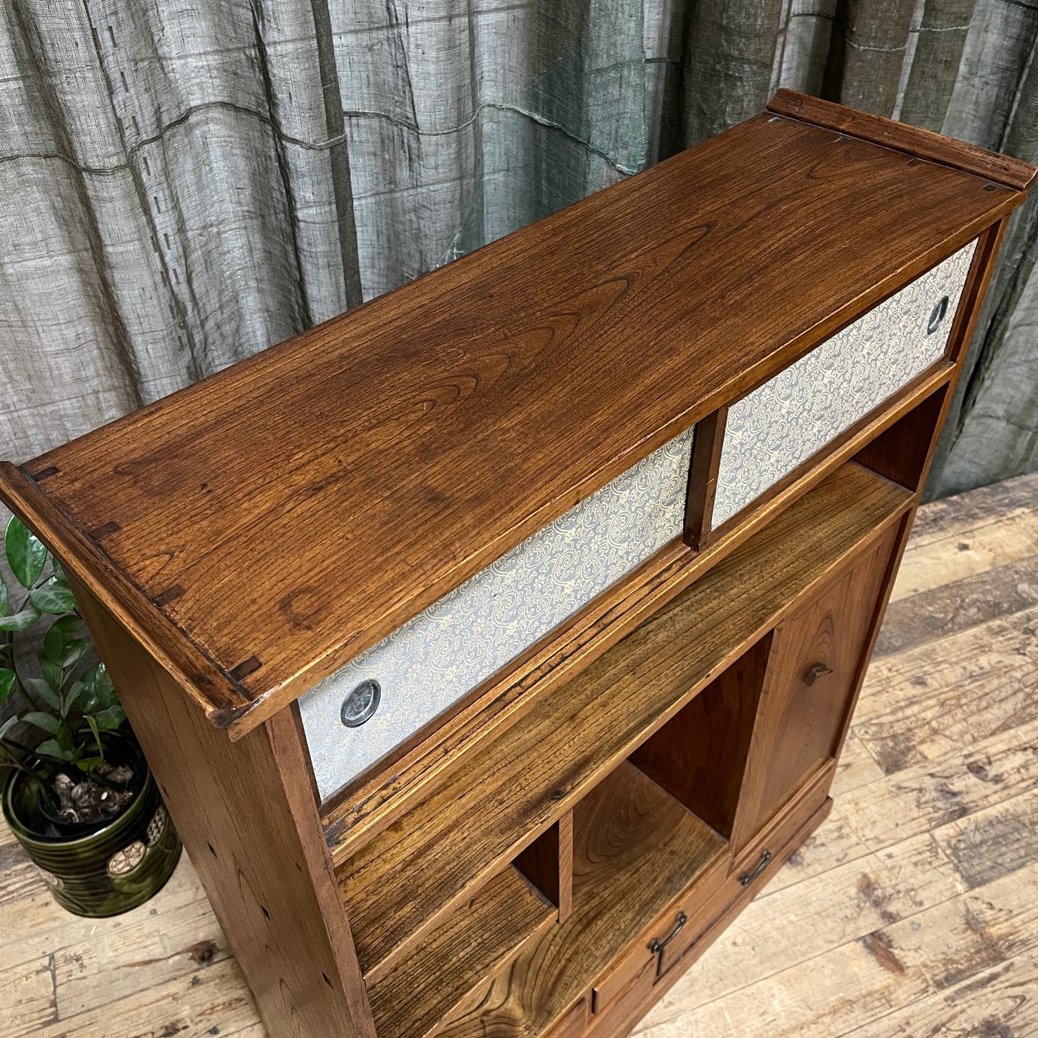 Cha Dana, Japanese Tea Cabinet - Elm | c.1910