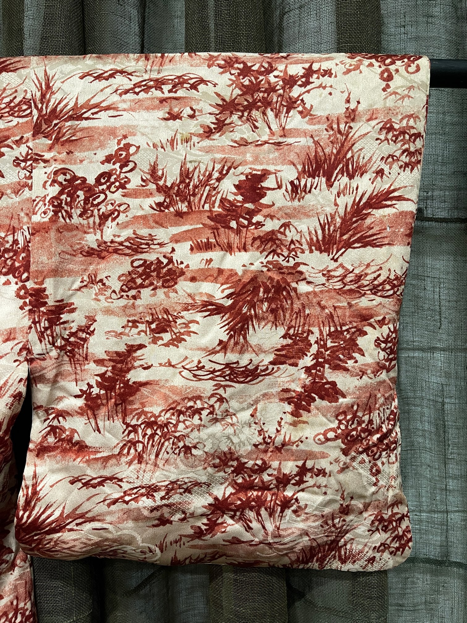 Japanese Haori-Kimono Jacket - Soft Drape White Pink Silk