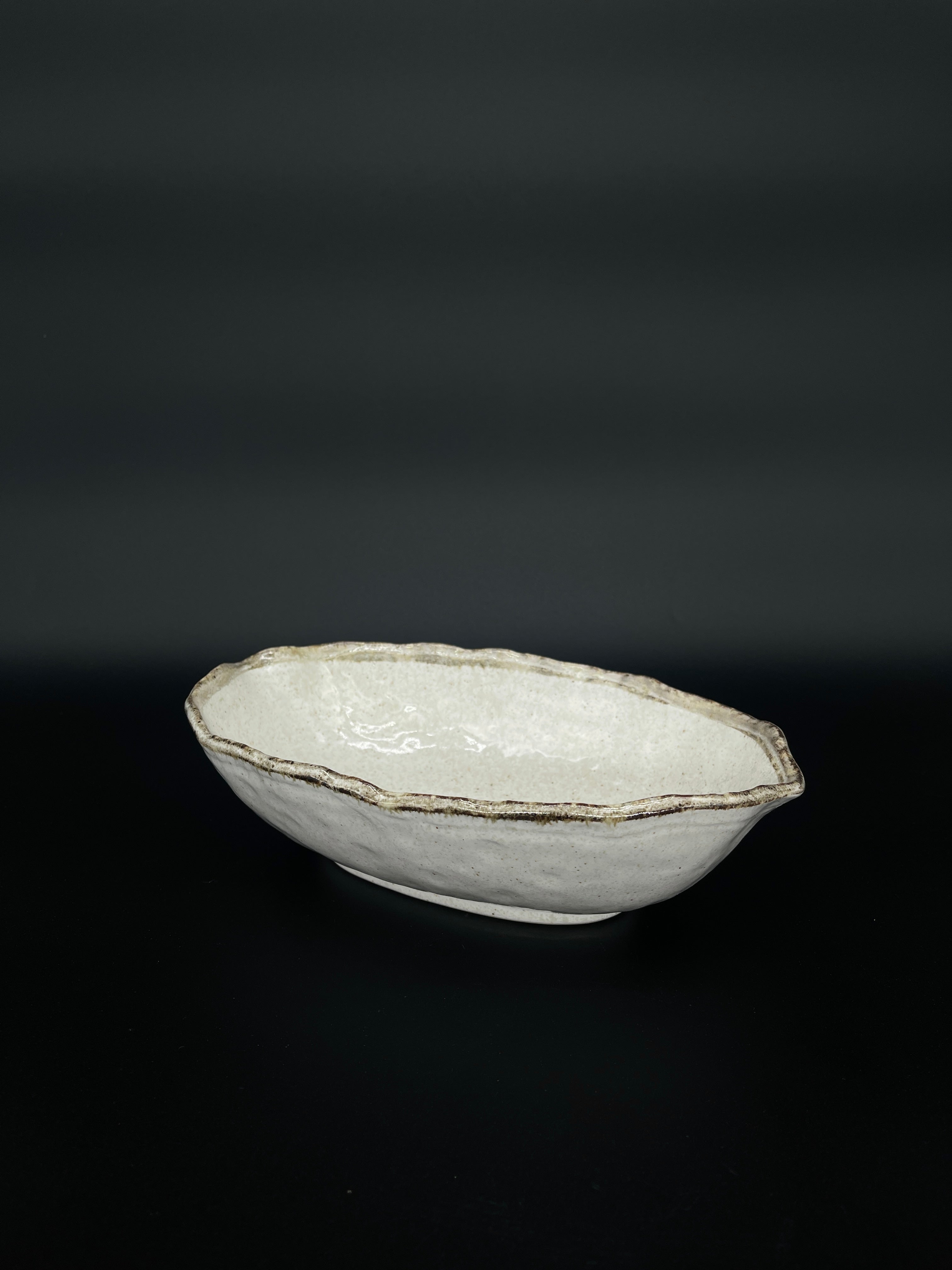 Contemporary Japanese Serving Bowl - Off White