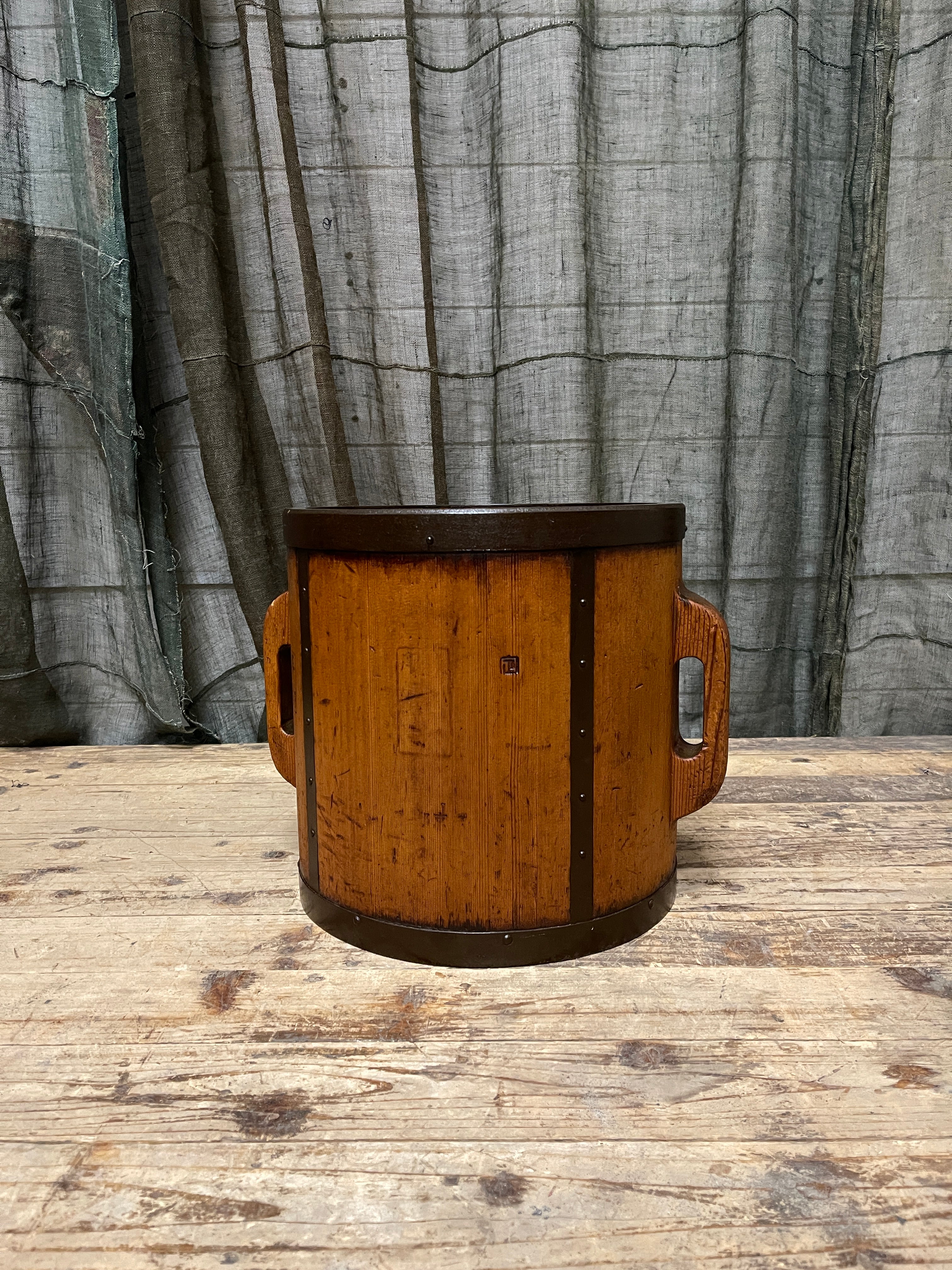 Tomasu, Antique Japanese Rice Measure Bucket