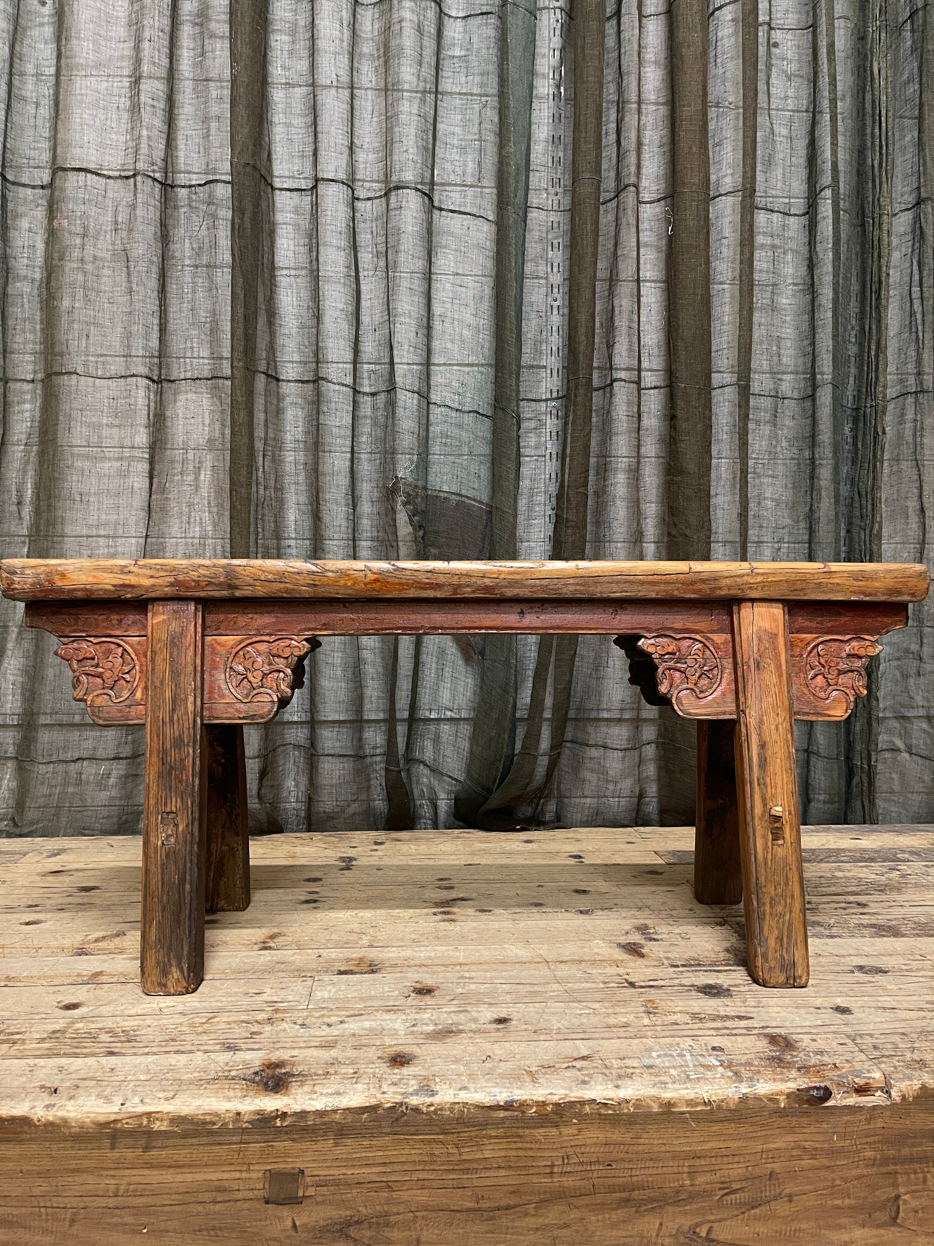 Antique Chinese Bench, Elm
