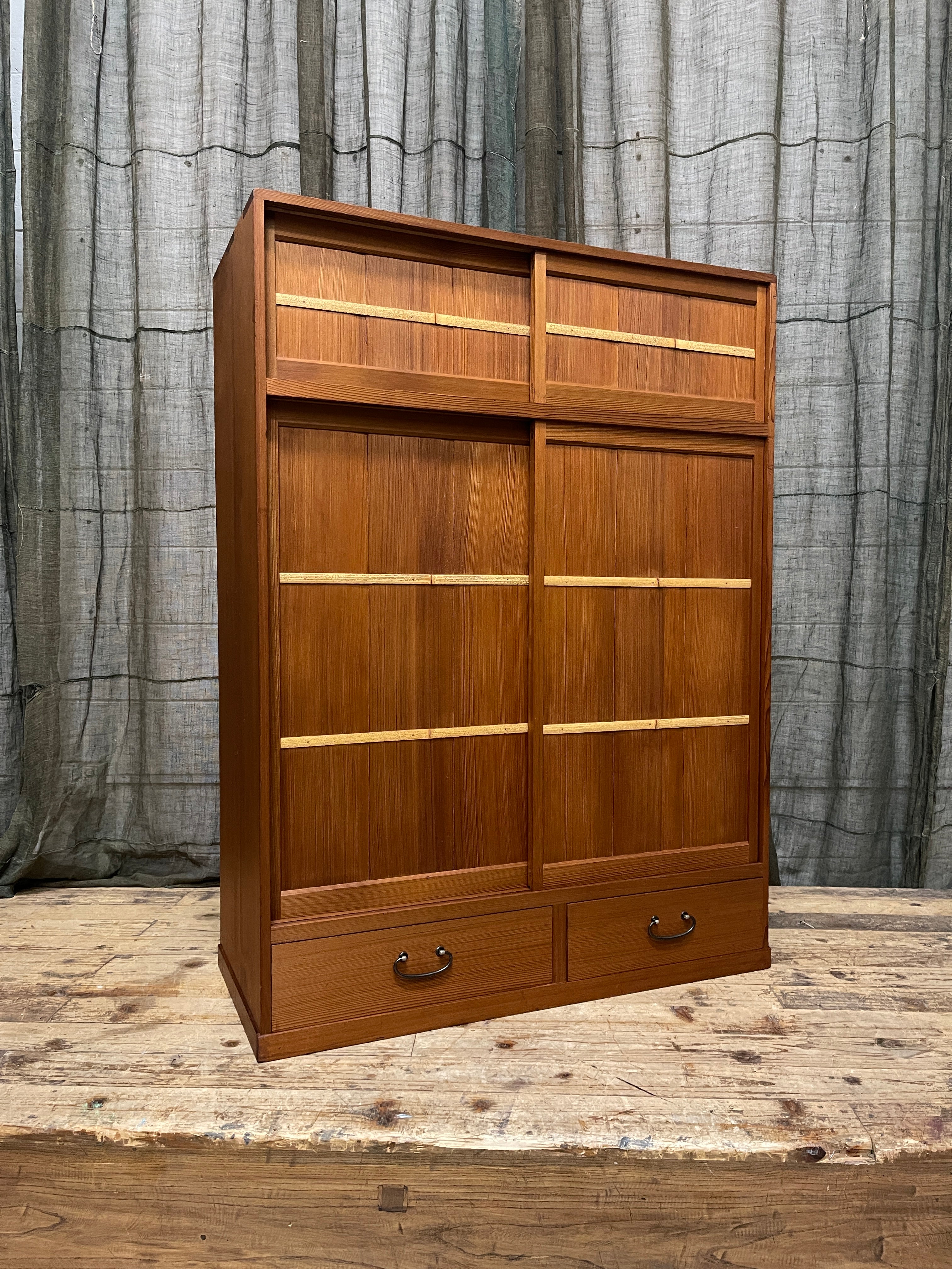 Cha-Mizuya Dansu, Japanese Tea Cabinet - Cedar | Showa