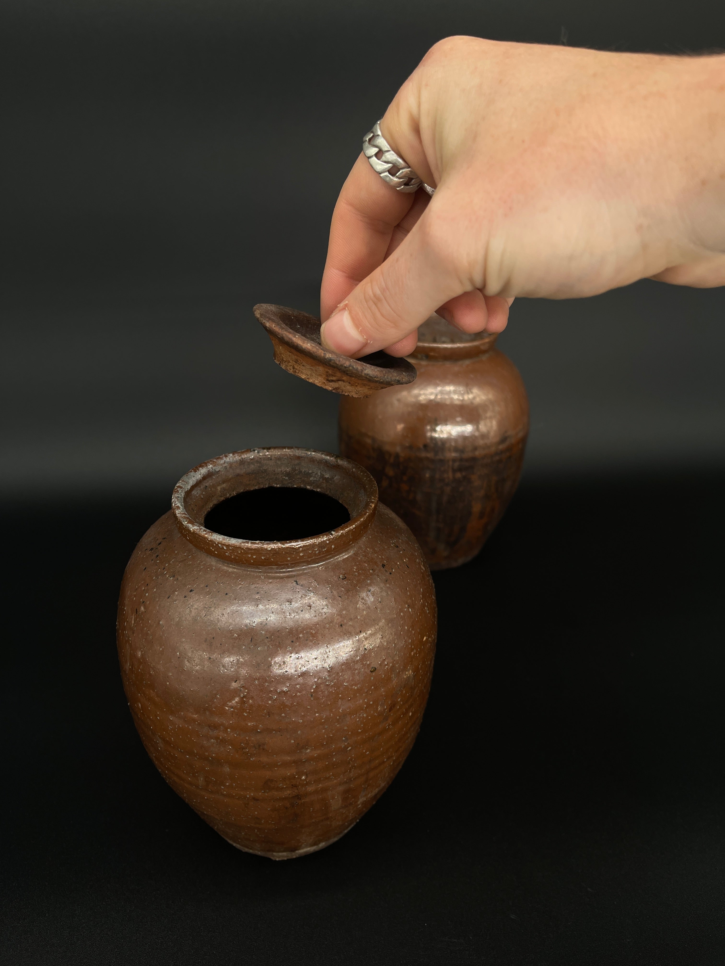 Small Antique Japanese Tea Jars