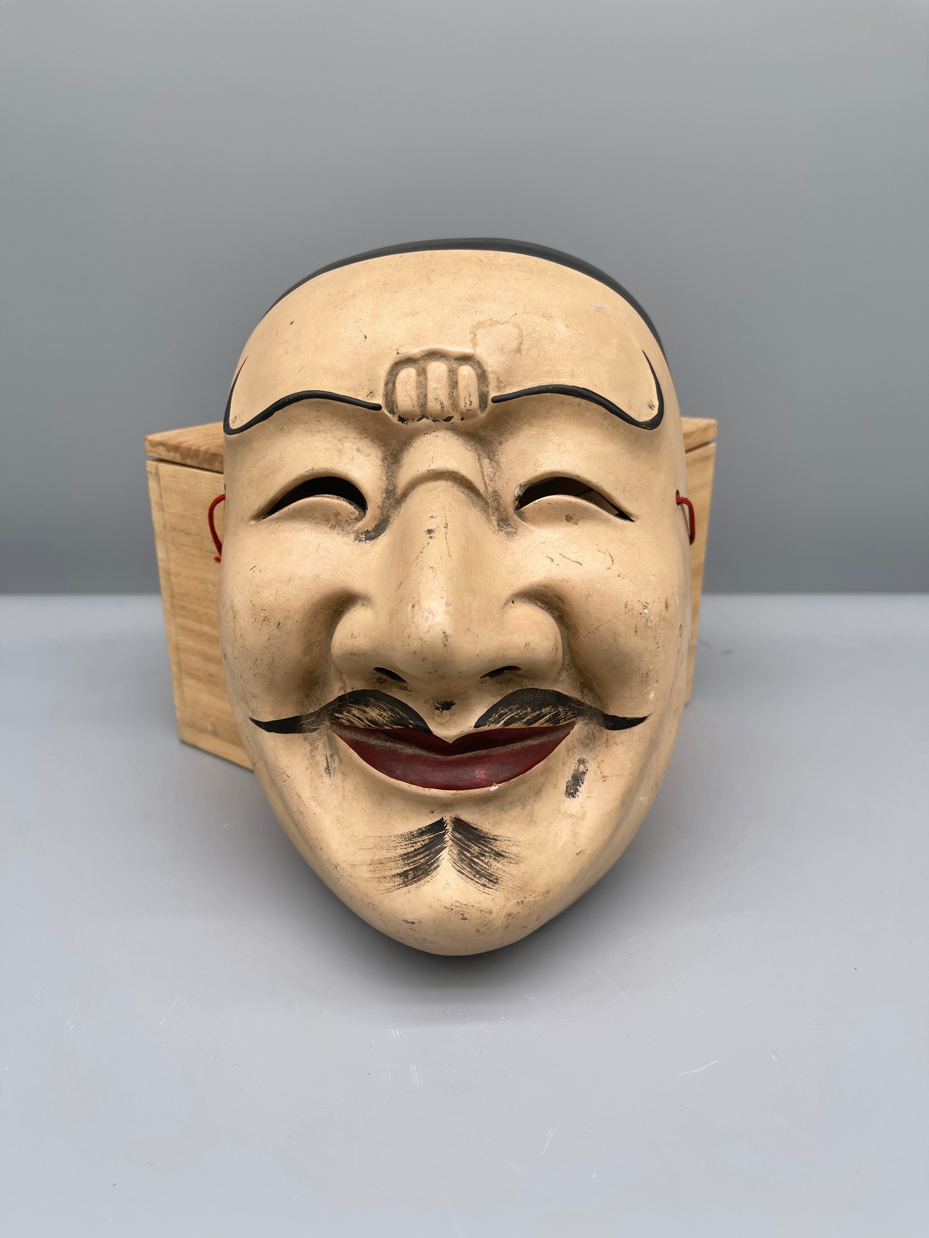 Vintage Japanese Bugaku Jikyu Mask