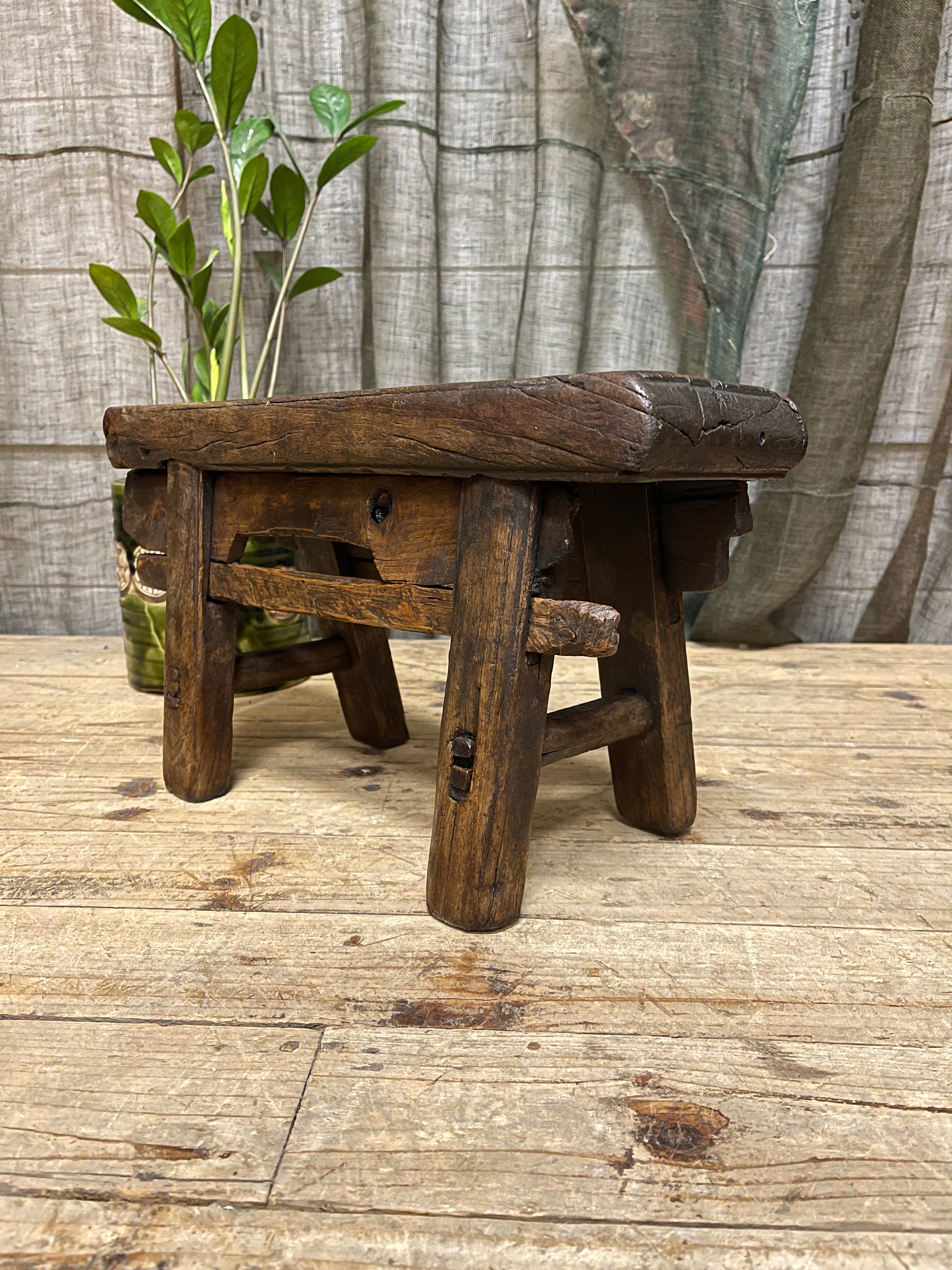 Antique Chinese Provincial Mini Stool