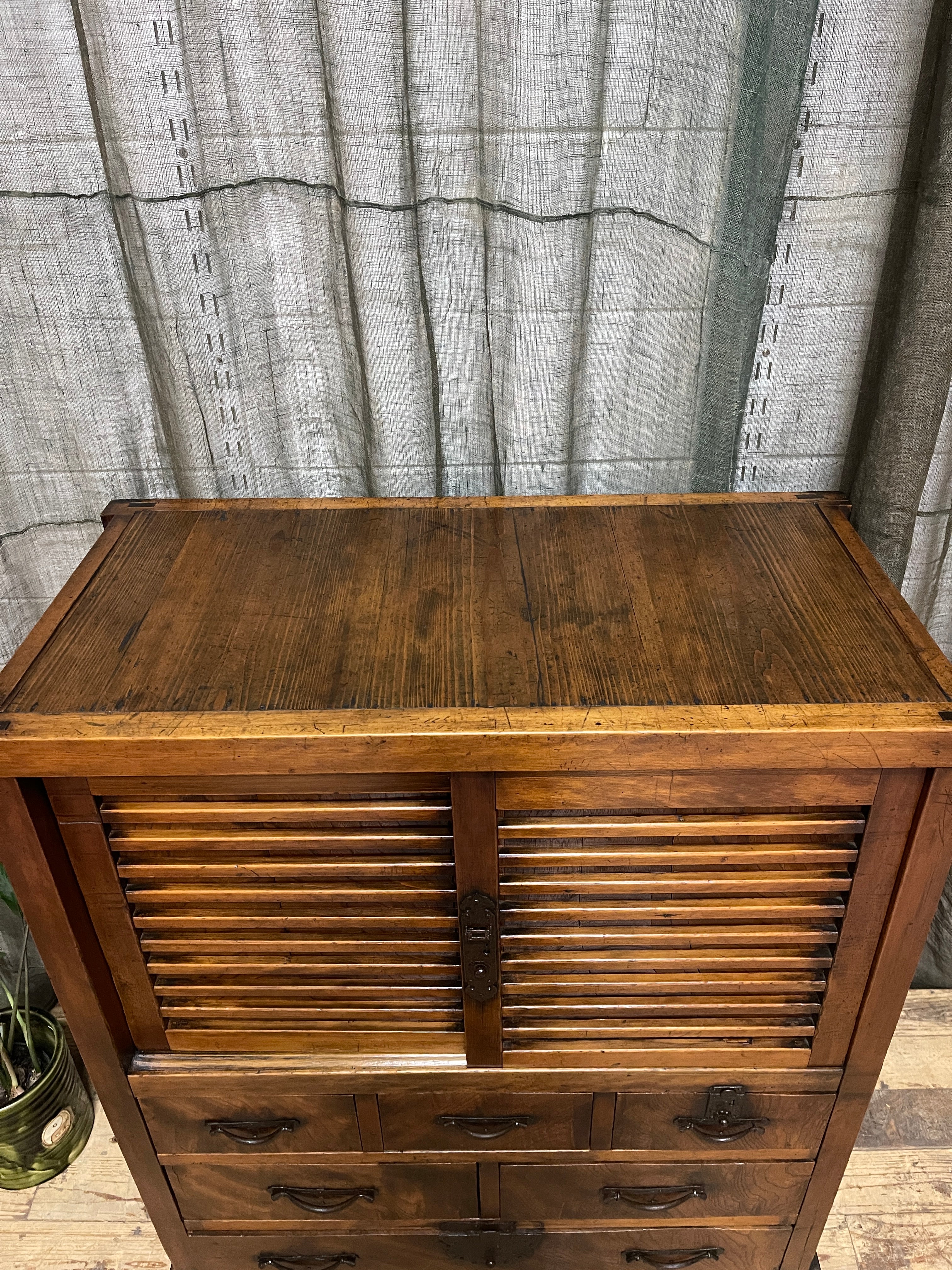 Japanese Storage Cabinet - Cypress, Elm & Cedar | Meiji