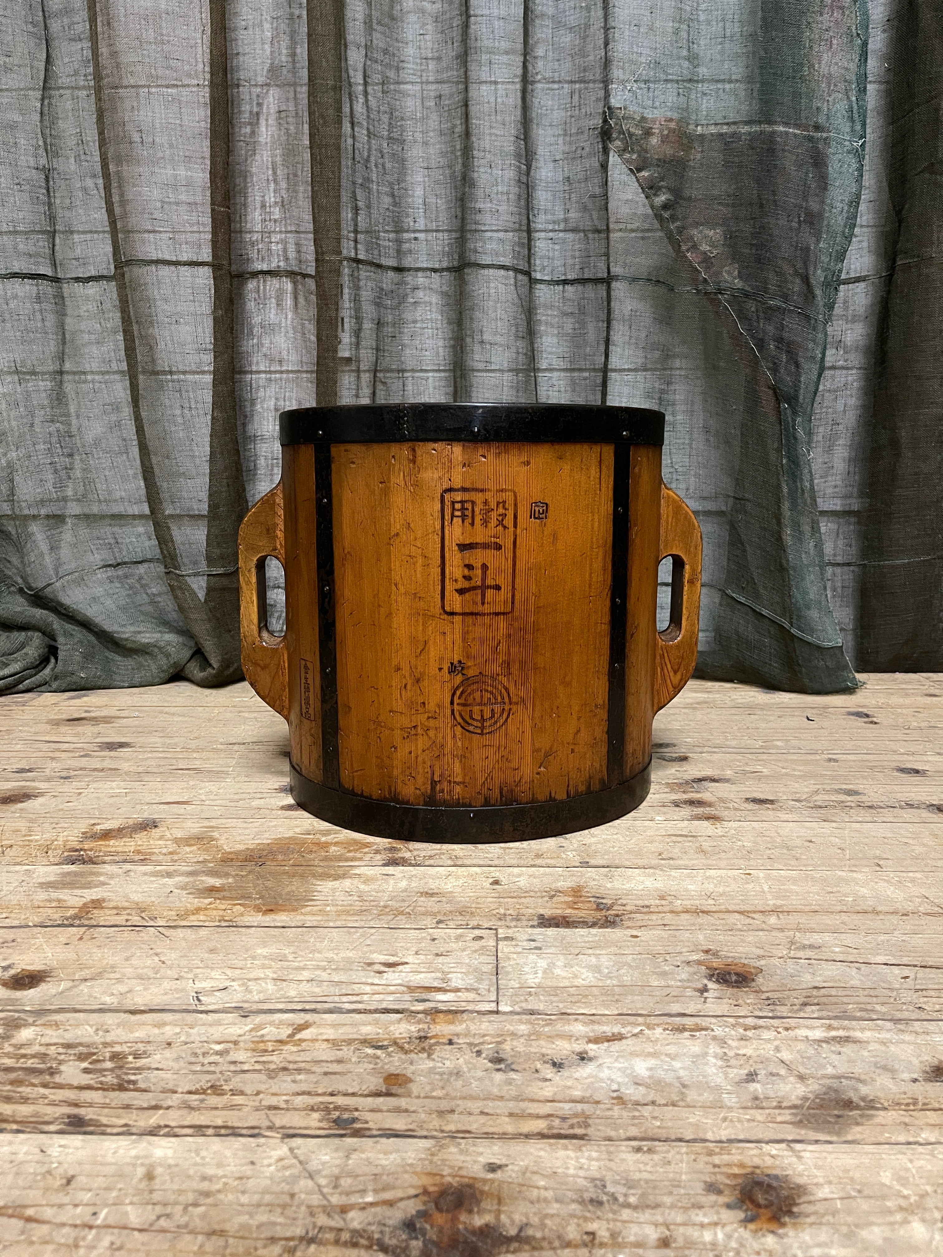 Tomasu, Antique Japanese Rice Measure Bucket
