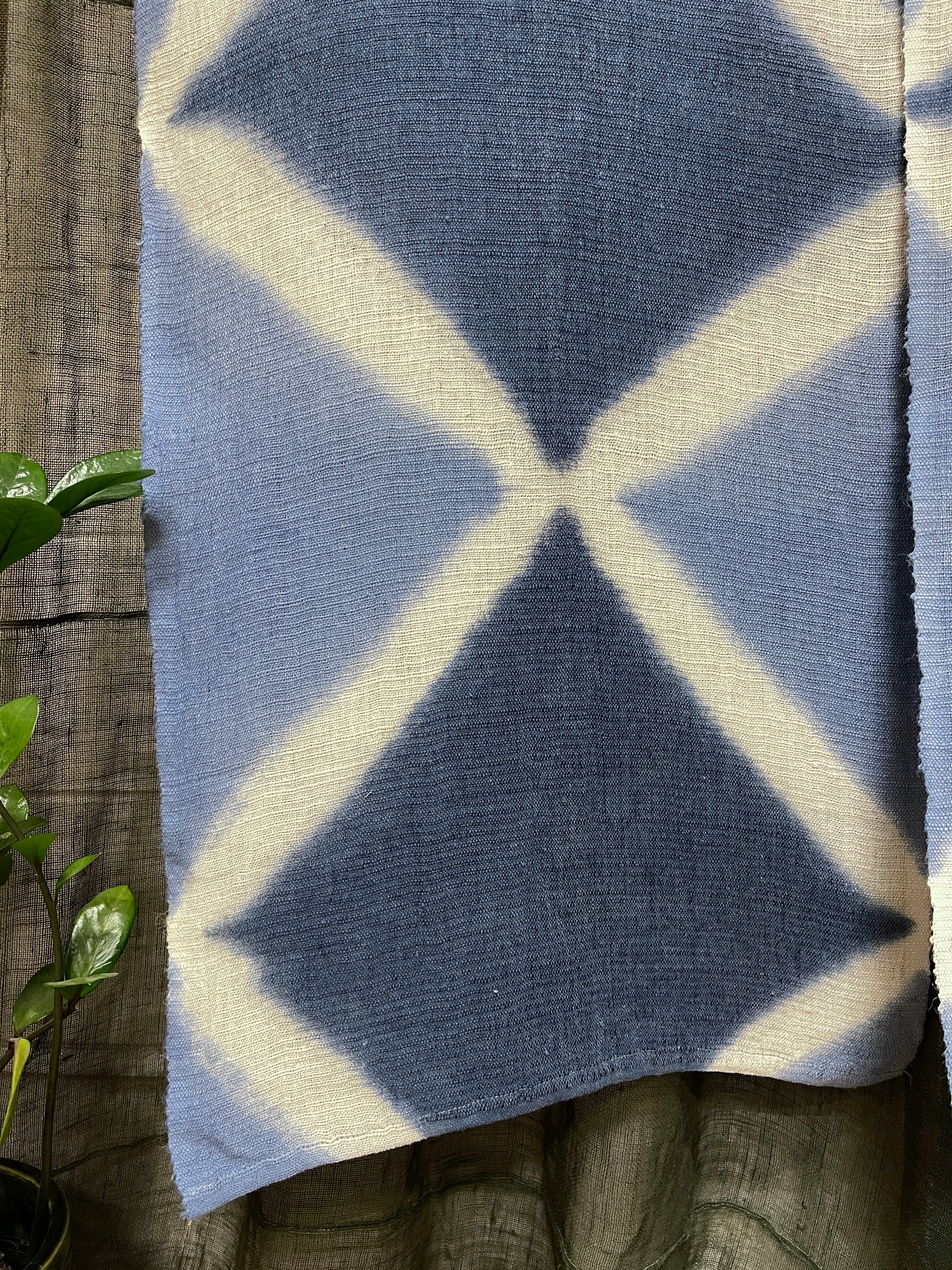 Vintage Japanese Noren, Panelled Curtain