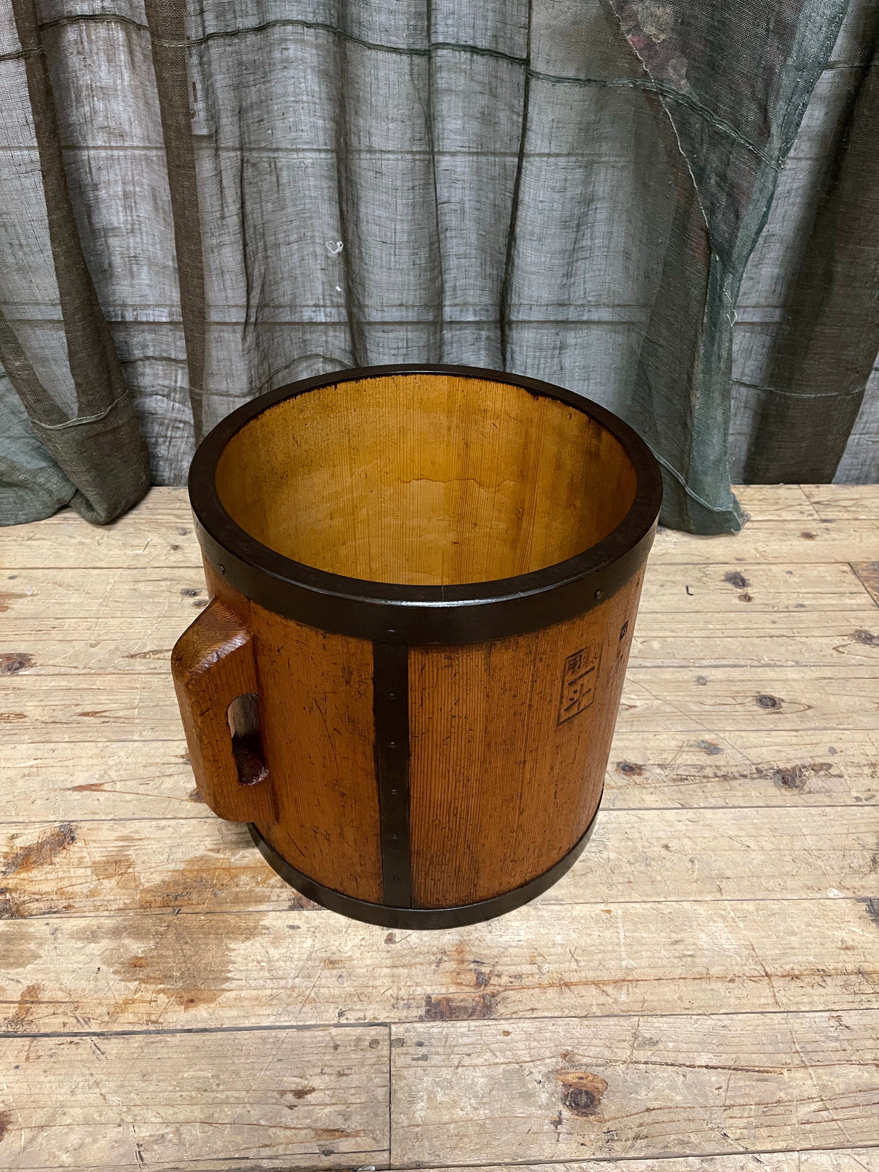 Tomasu, Antique Japanese Rice Measure Bucket
