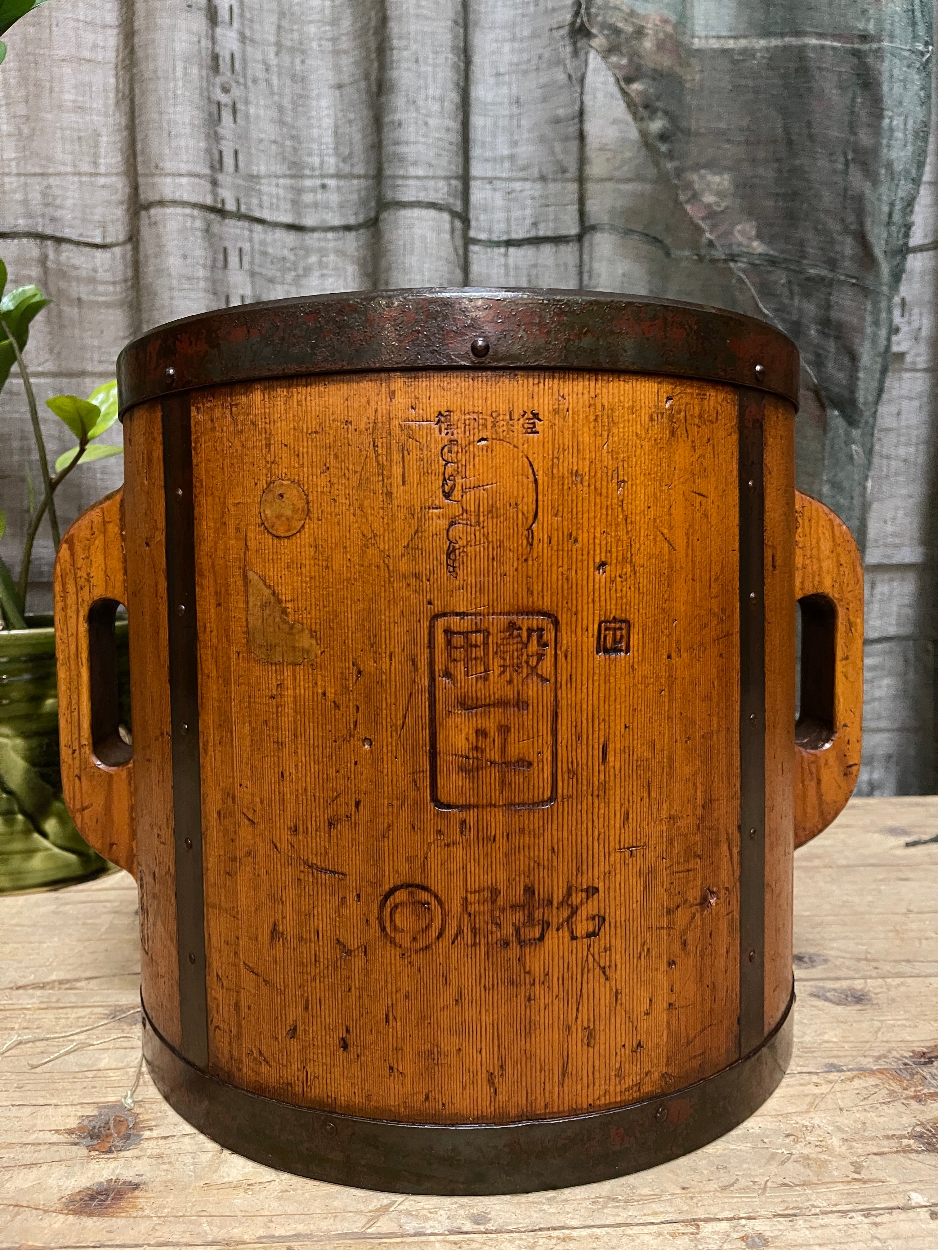 Tomasu, Antique Japanese Rice Measure Bucket