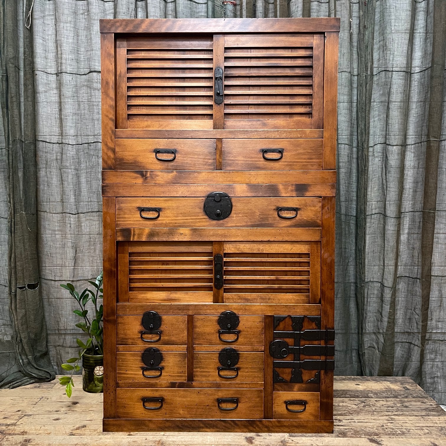 Japanese Choba Dansu, Merchant’s Chest – Cedar & Cypress | Meiji