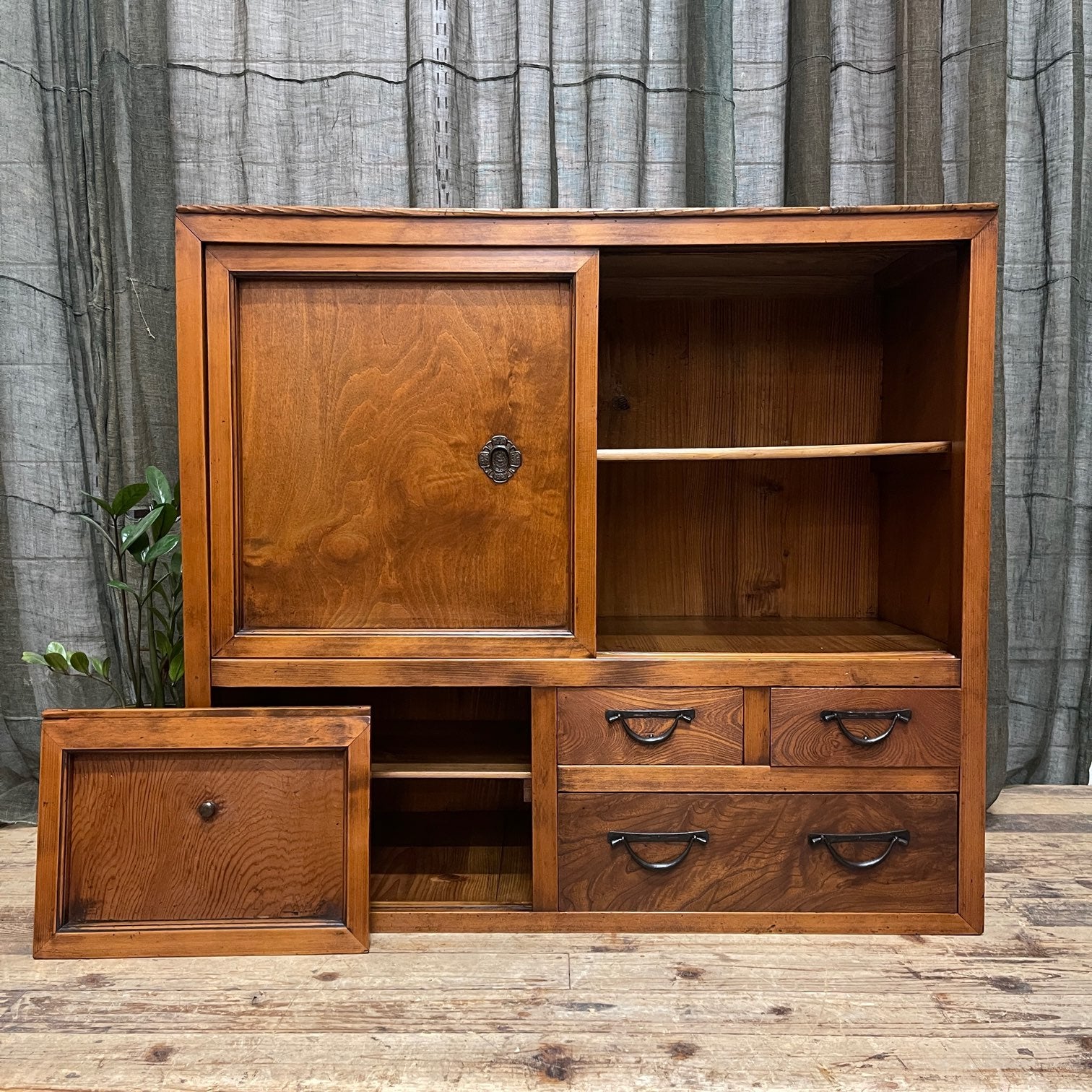Antique Japanese Storage Cabinet - Cypress & Cedar | Meiji, c.1900