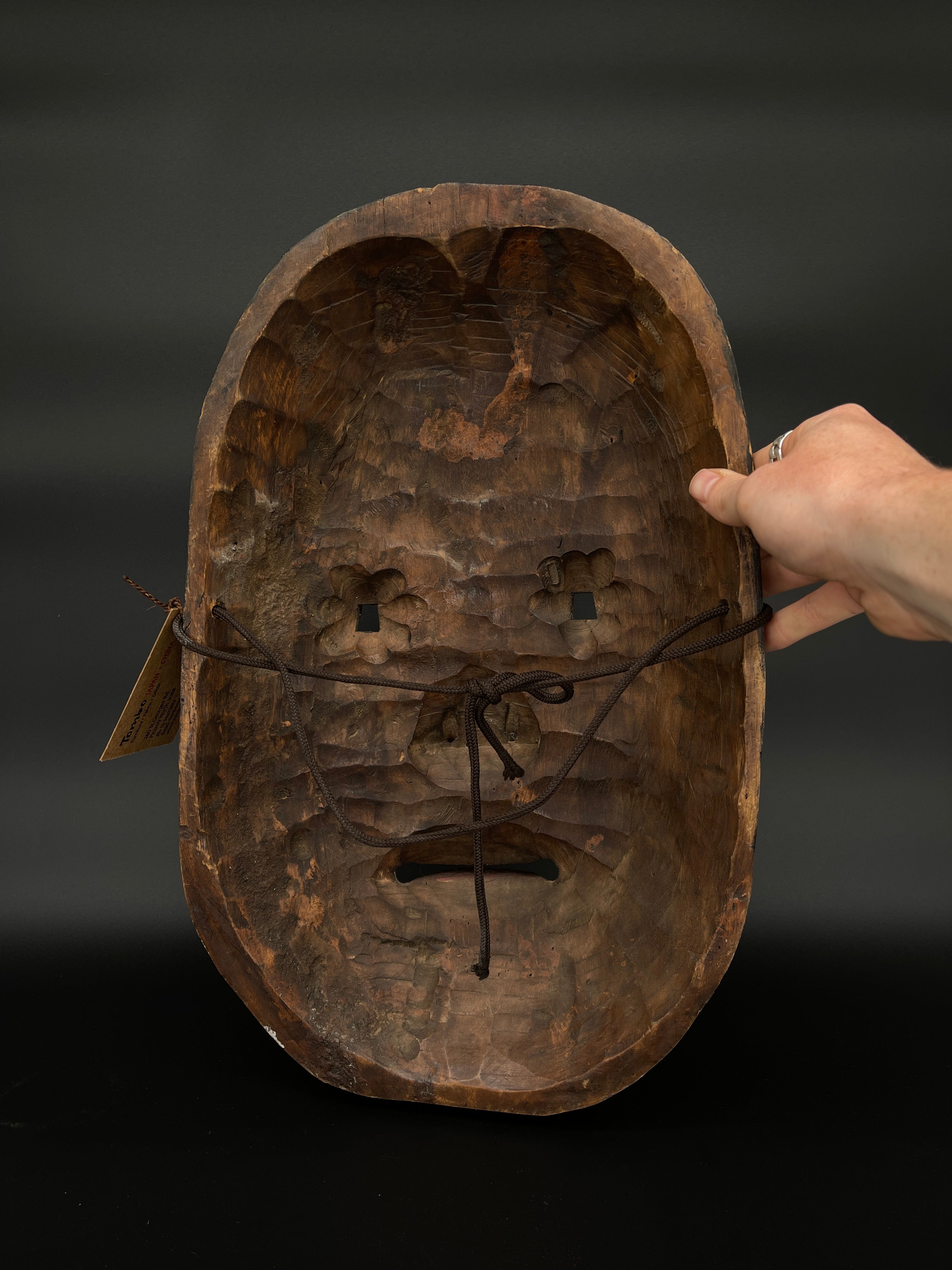 Large Antique Hand Carved Nō Theatre Mask - Ko Omote