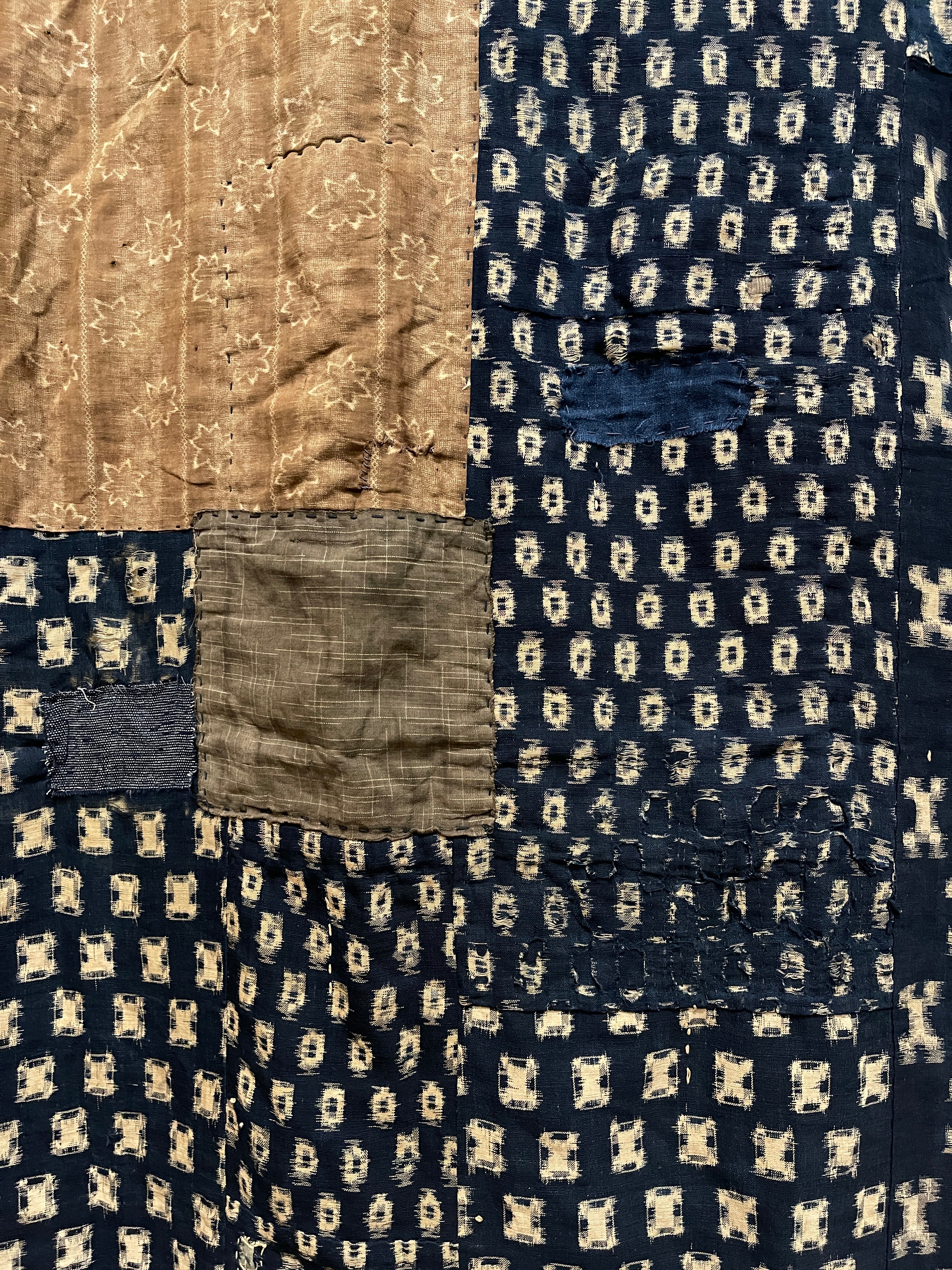 Antique Japanese Indigo Boro Wall Hanging / Rug