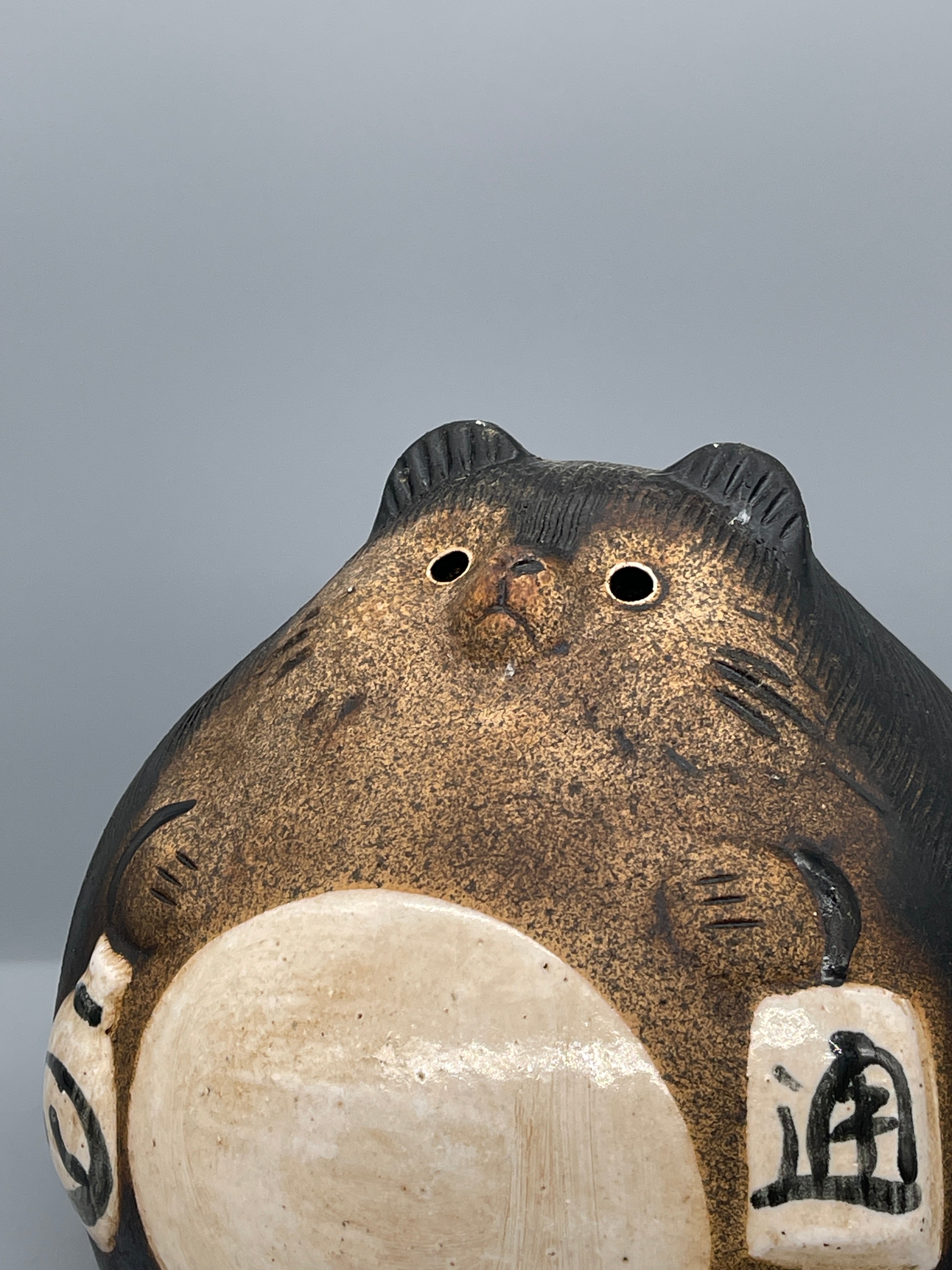 Vintage Japanese Ceramic Tanuki Incense Burner