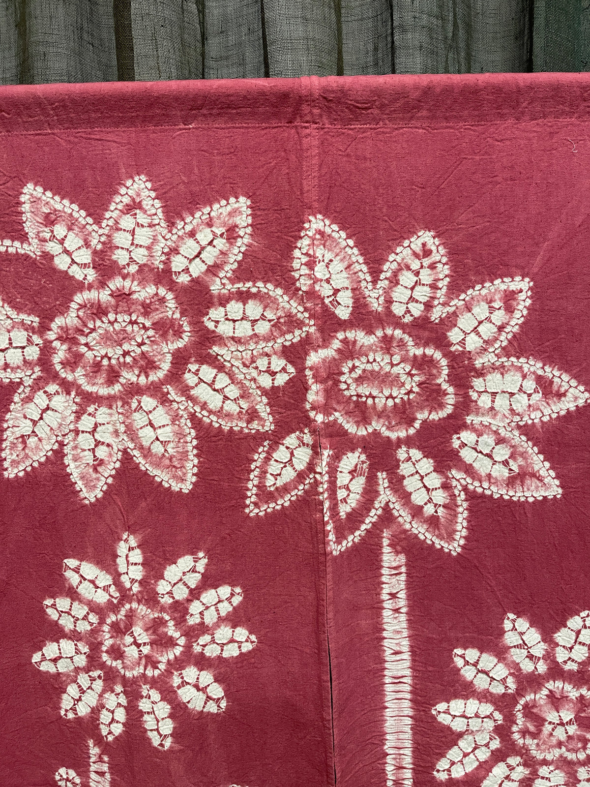 Shibori Pink Dyed Noren - Cotton
