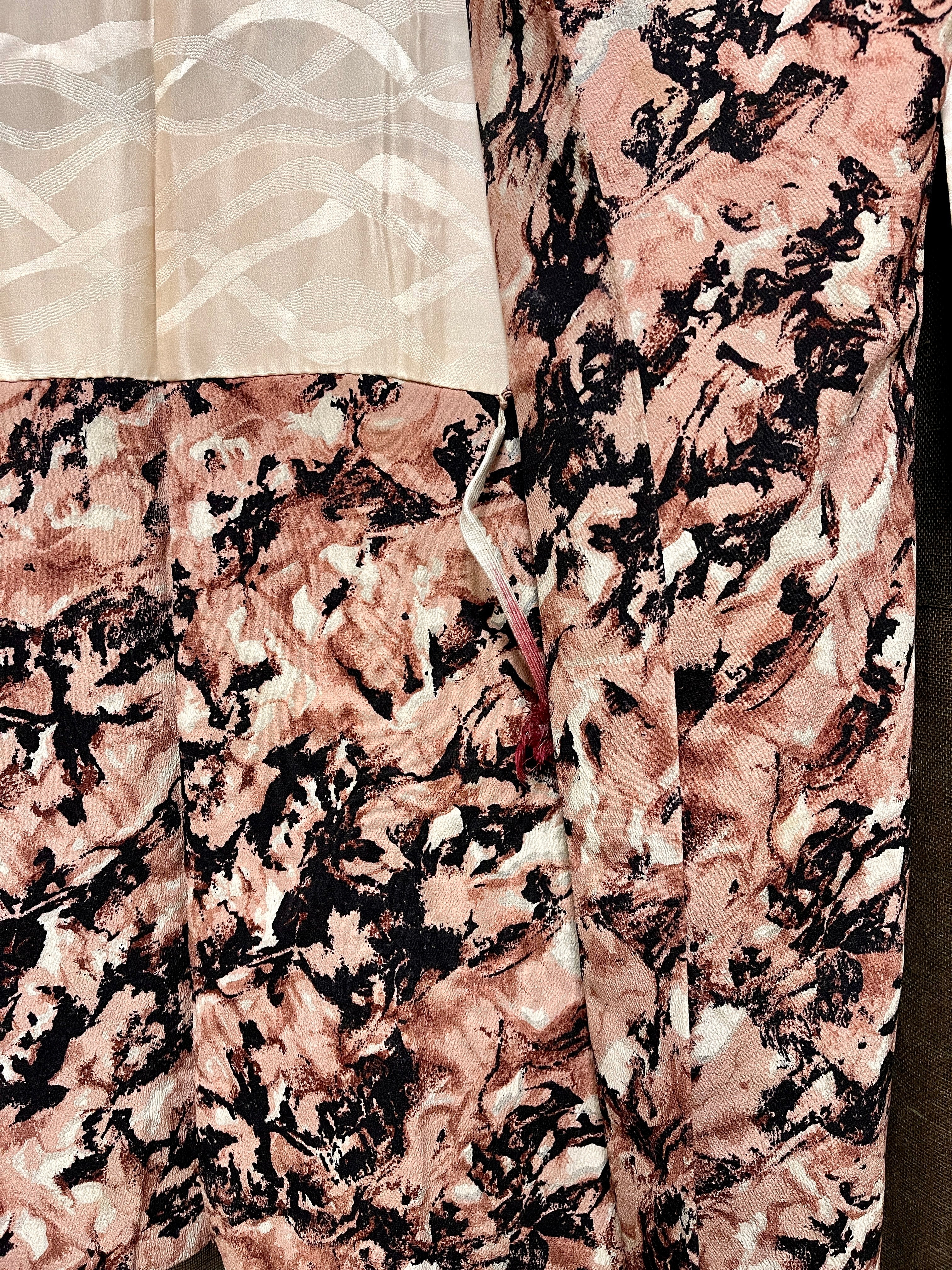 Japanese Haori-Kimono Jacket - Beige pink