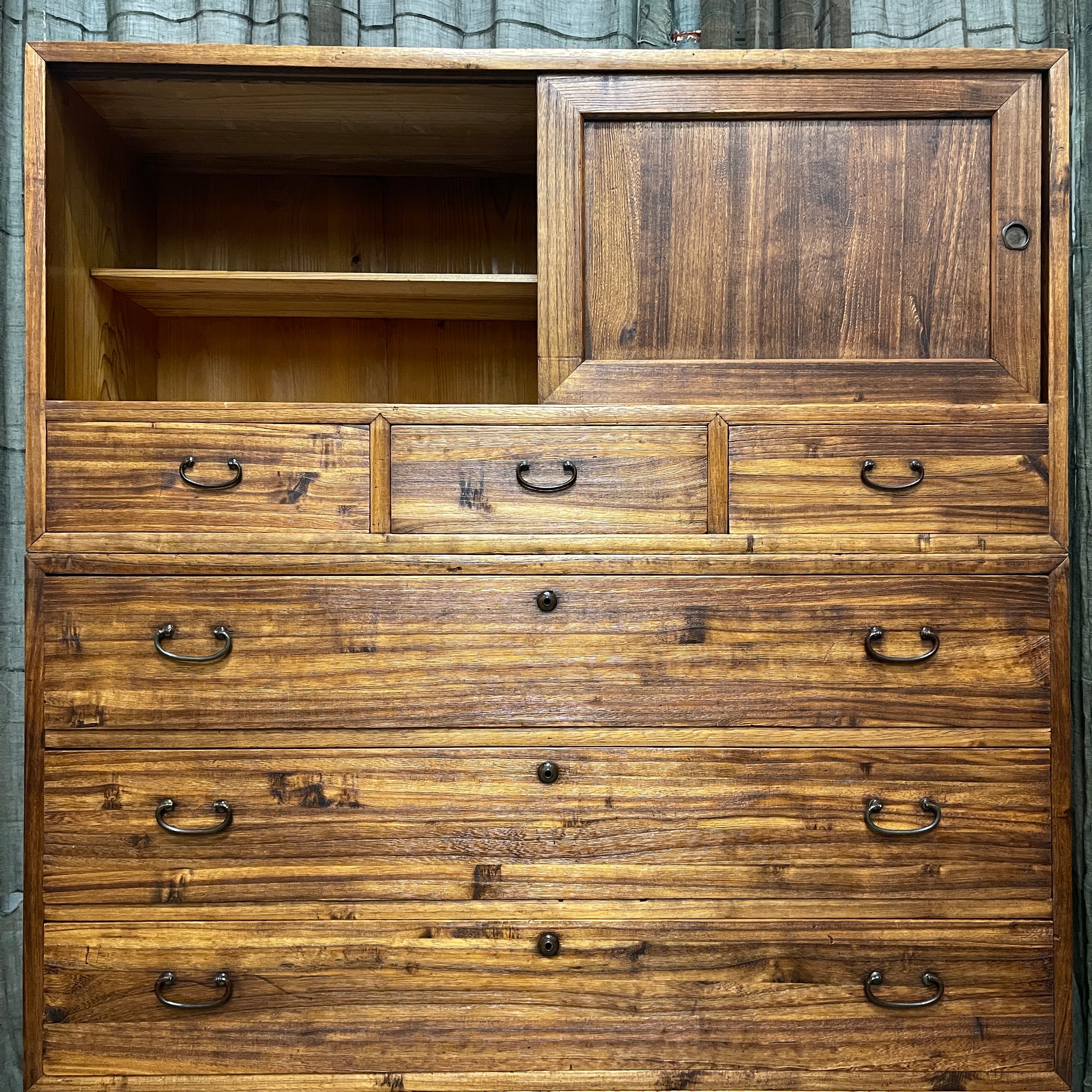 Vintage Japanese Kimono Storage Chest of Drawers - Paulownia & Cedar | c.1930